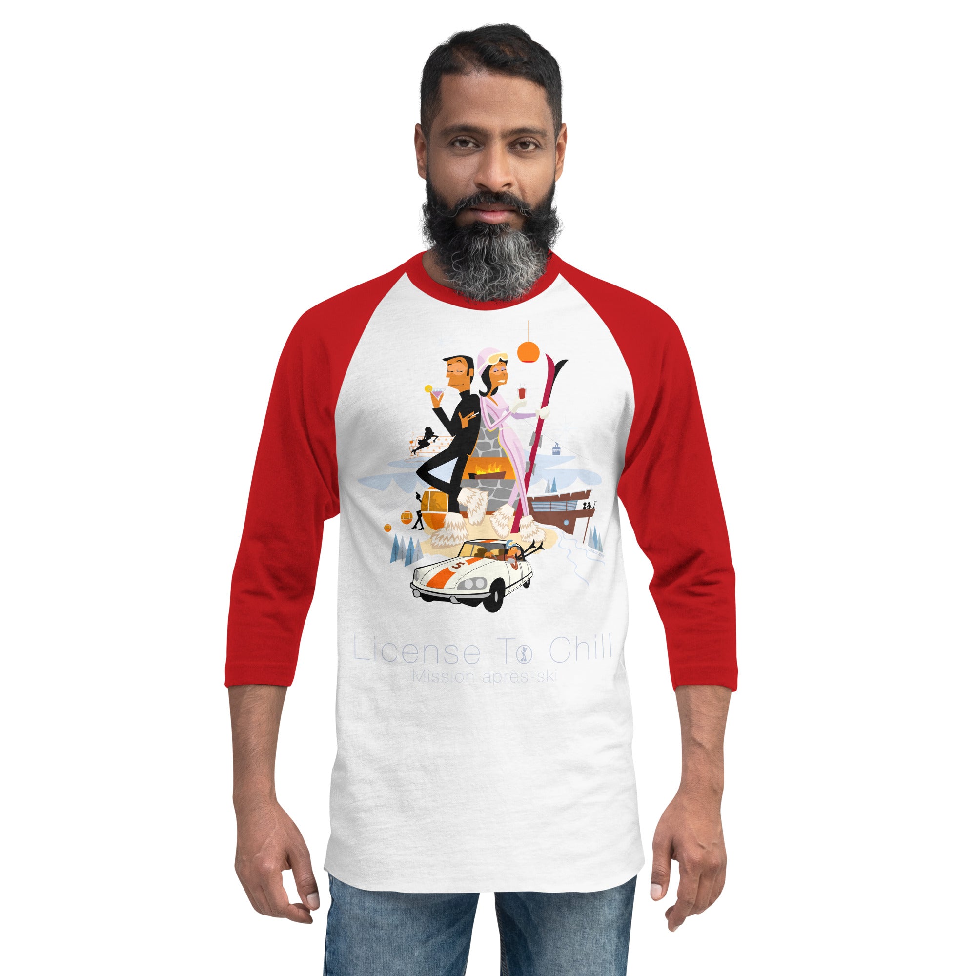 T-shirt à manches Raglan 3/4 License To Chill Mission Après-Ski