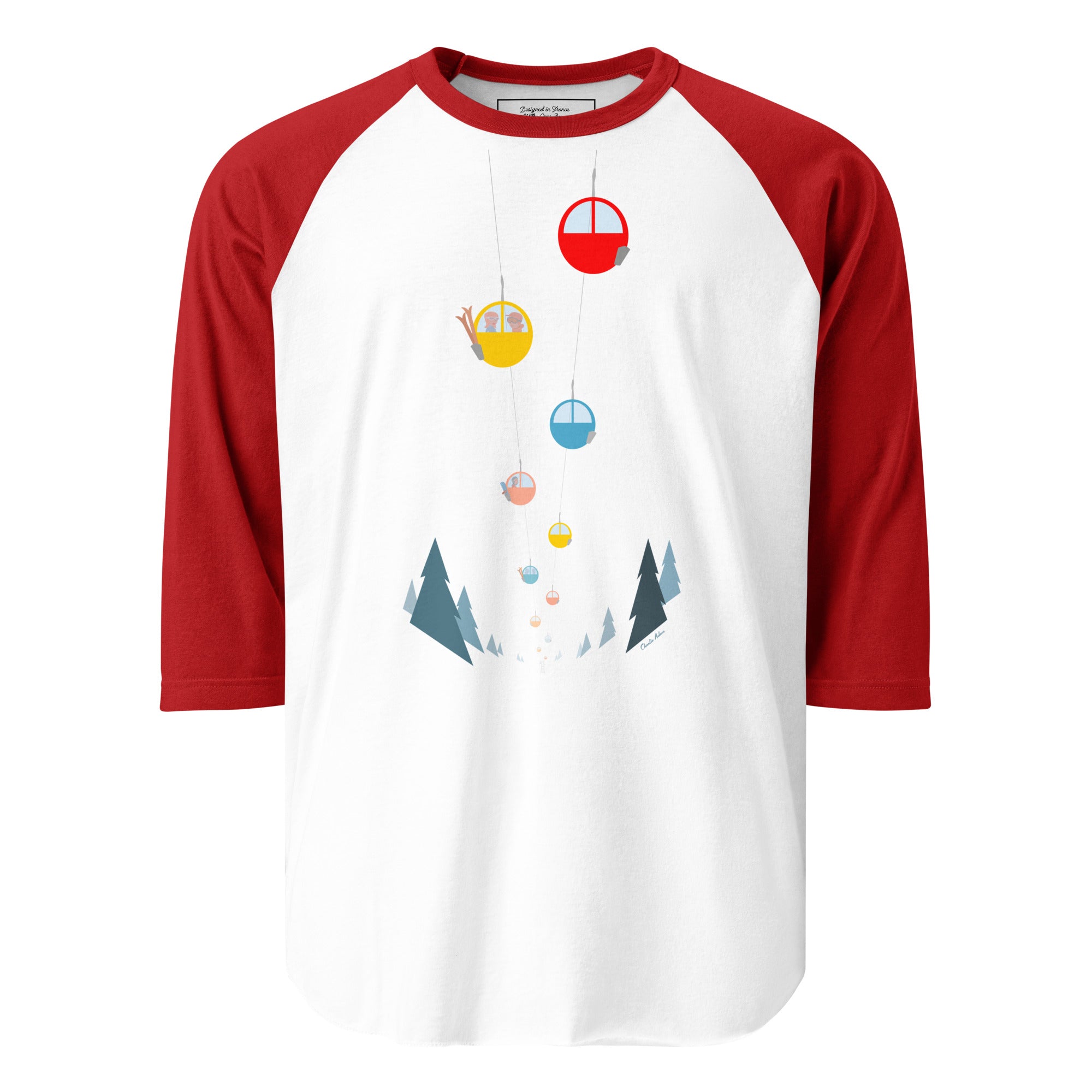 T-shirt à manches Raglan 3/4 Gondolas in the mist