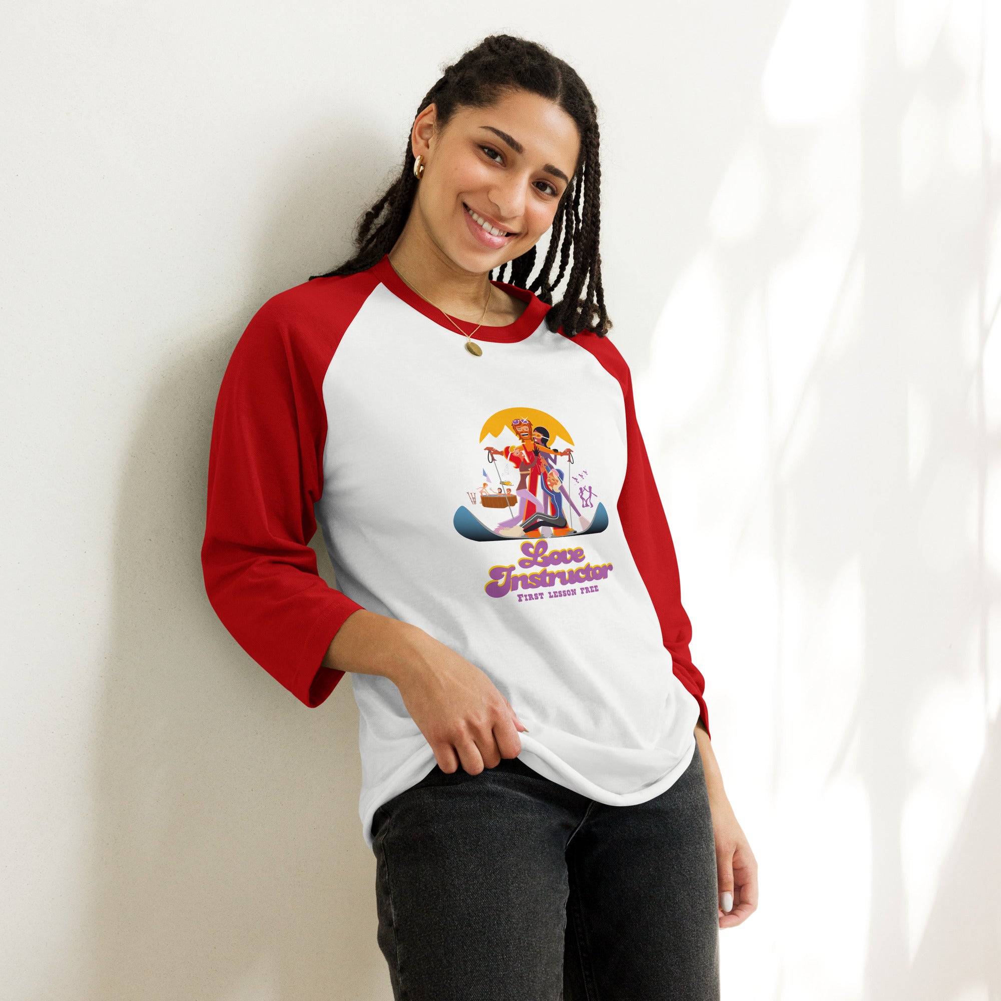 T-shirt à manches Raglan 3/4 Love instructor First lesson free