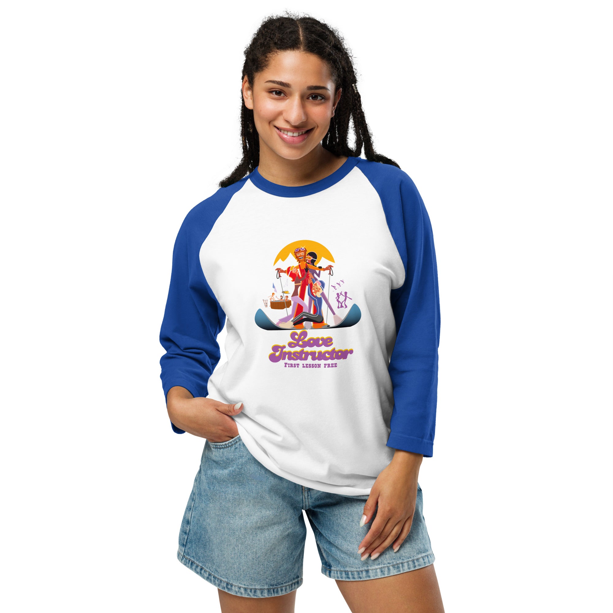 T-shirt à manches Raglan 3/4 Love instructor First lesson free