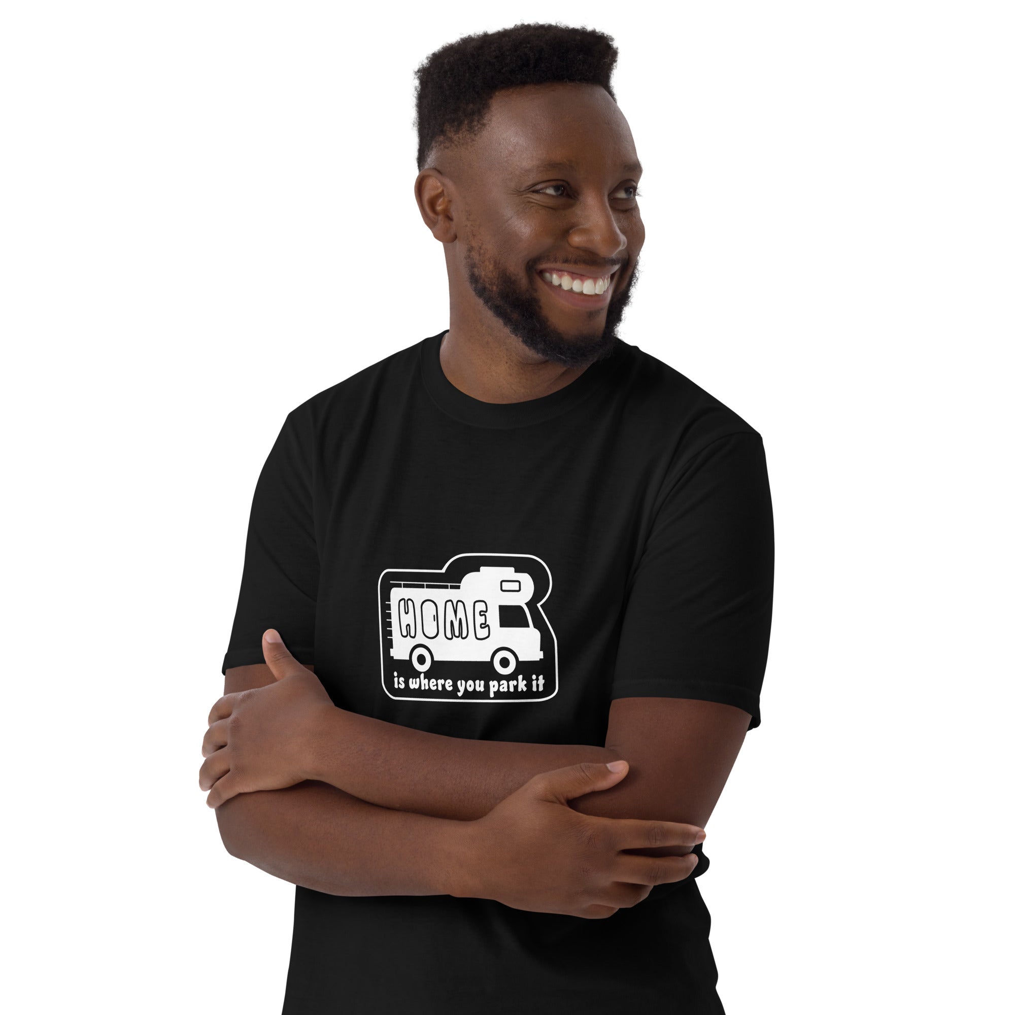 Softstyle Cotton T-Shirt White Camper Van Home is where you park it