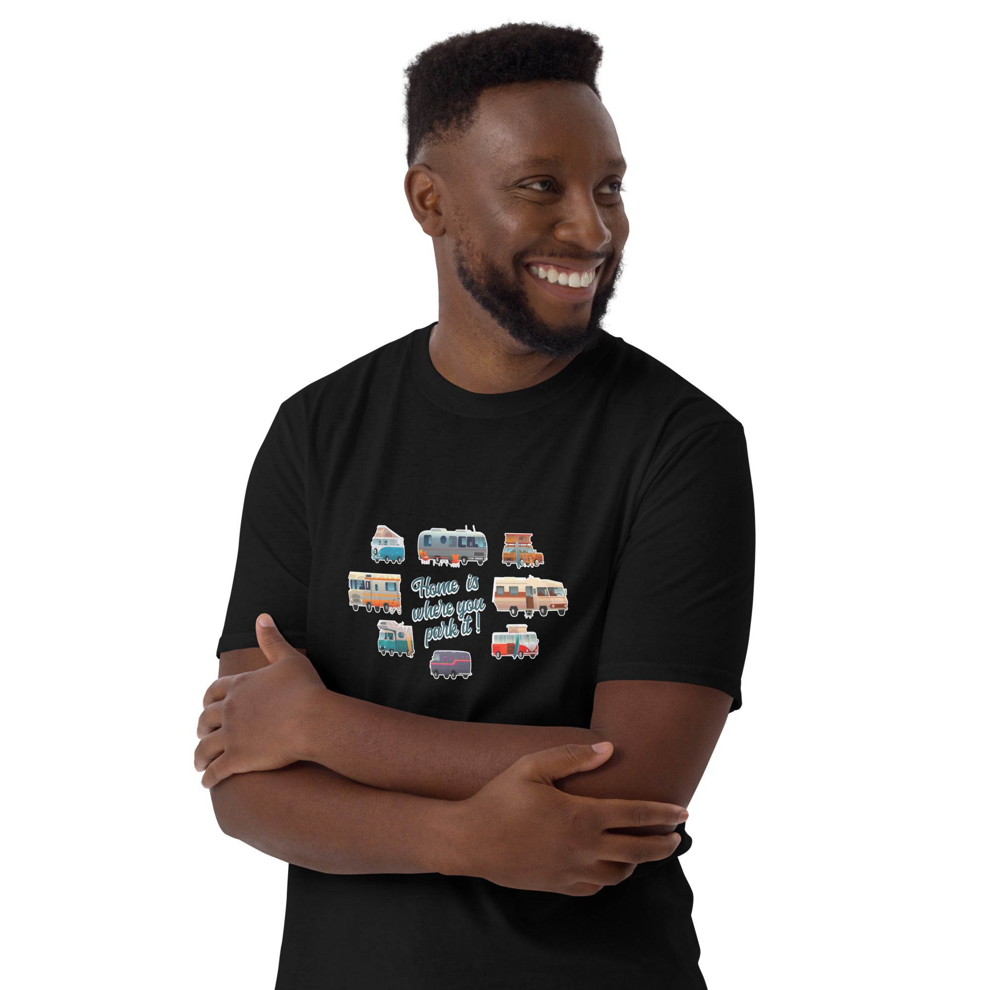 Softstyle Cotton T-Shirt Square Vintage Campers