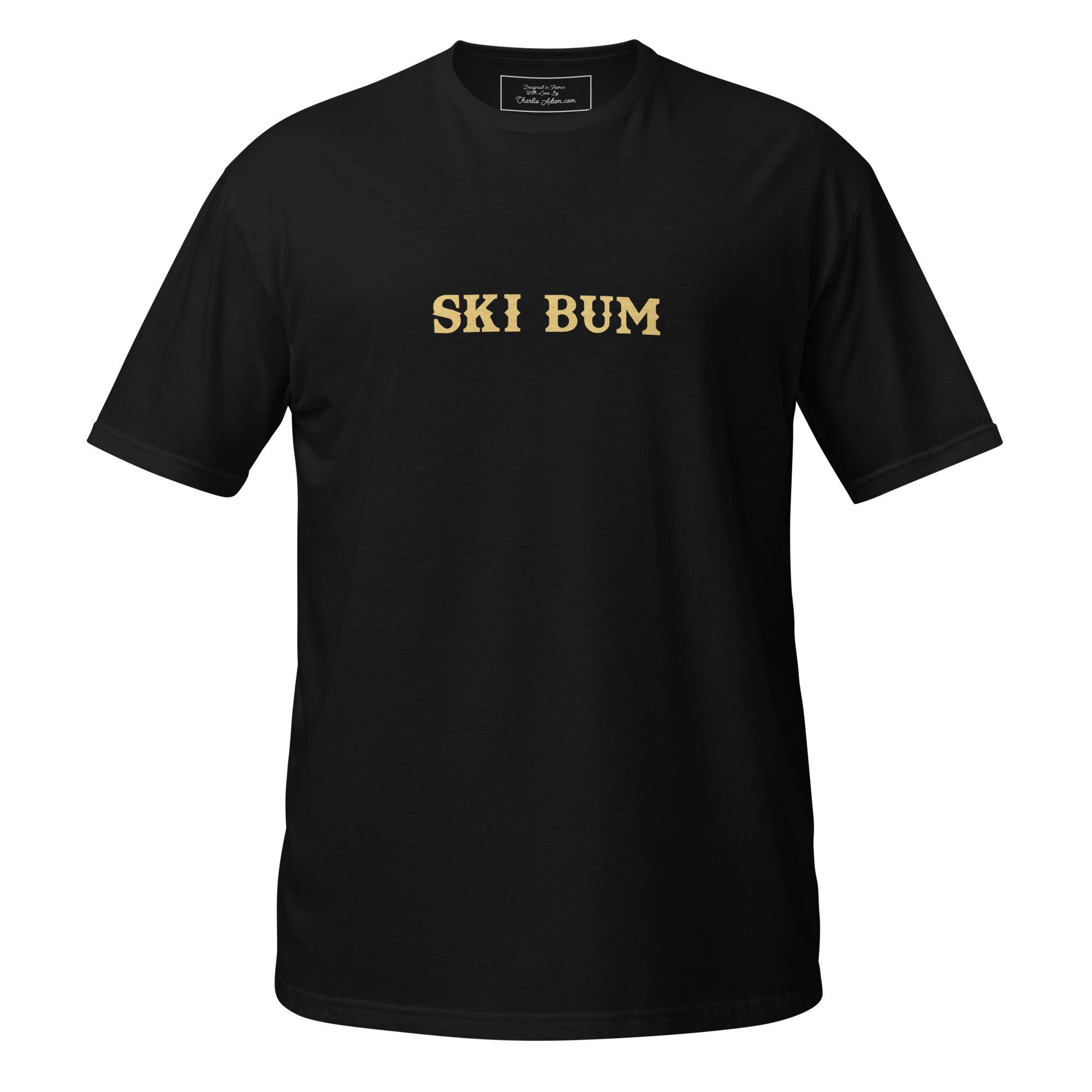 Softstyle Cotton T-Shirt Ski Bum light text