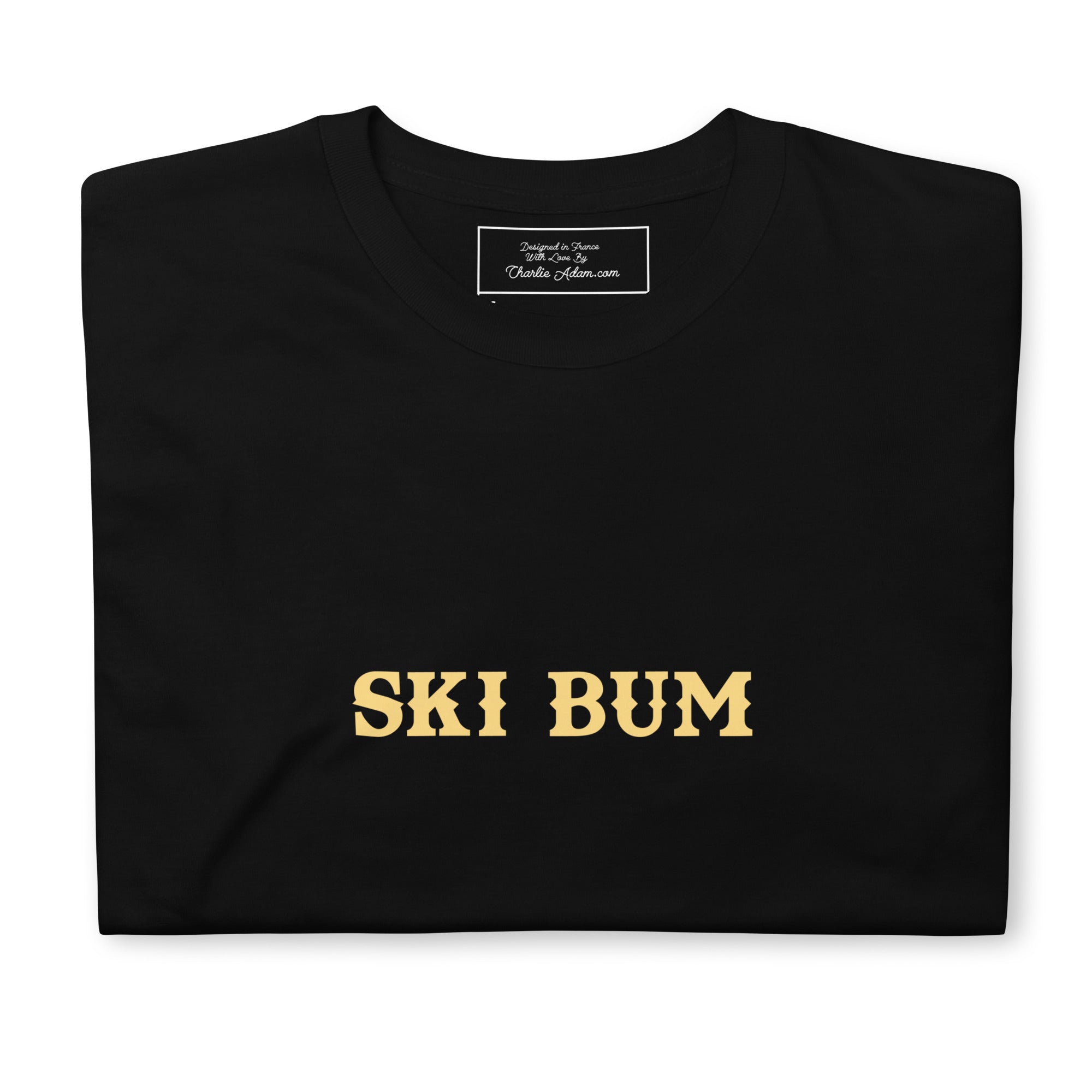 Softstyle Cotton T-Shirt Ski Bum light text