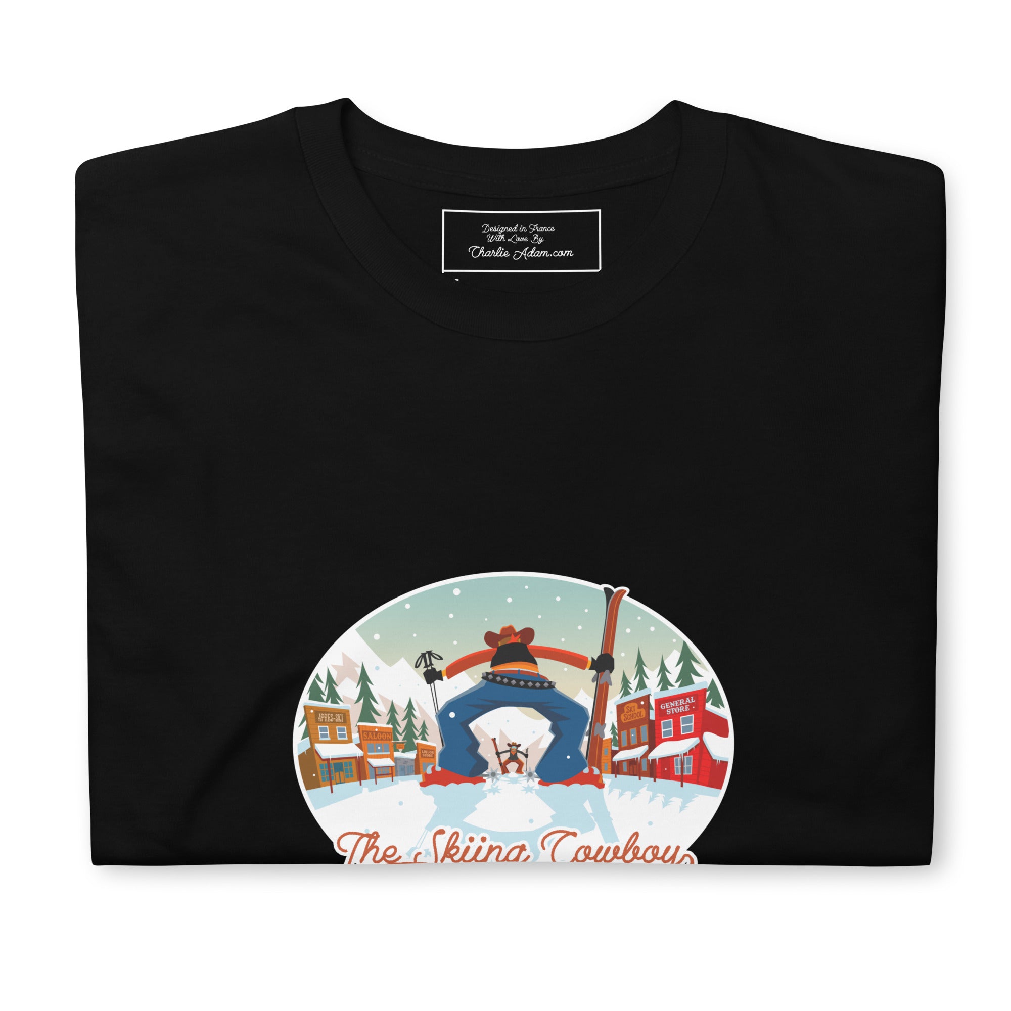 T-shirt softstyle en coton Ski Fight at OK Corral