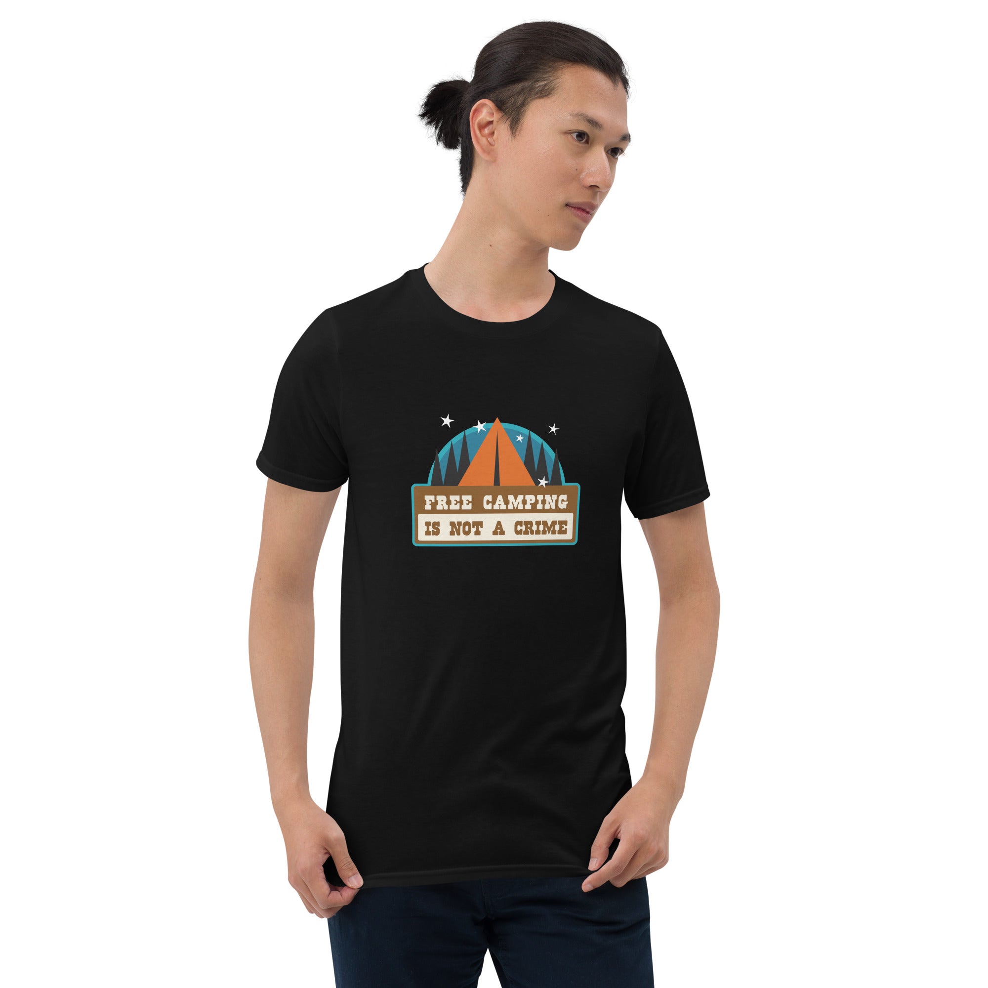 Softstyle Cotton T-Shirt Free camping is not a crime graphic