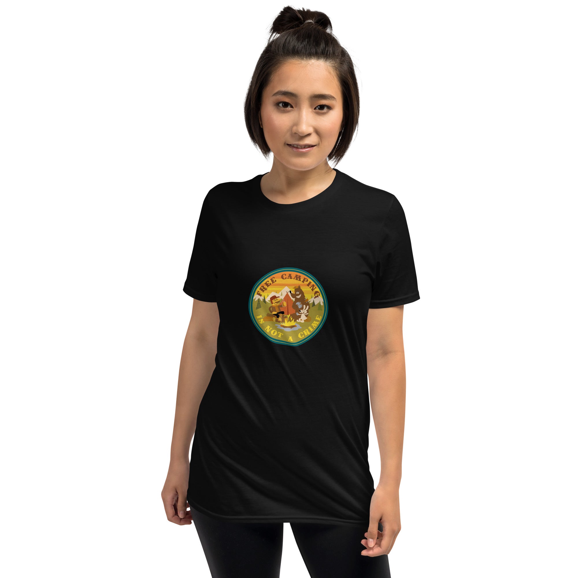 Softstyle Cotton T-Shirt Free camping is not a crime