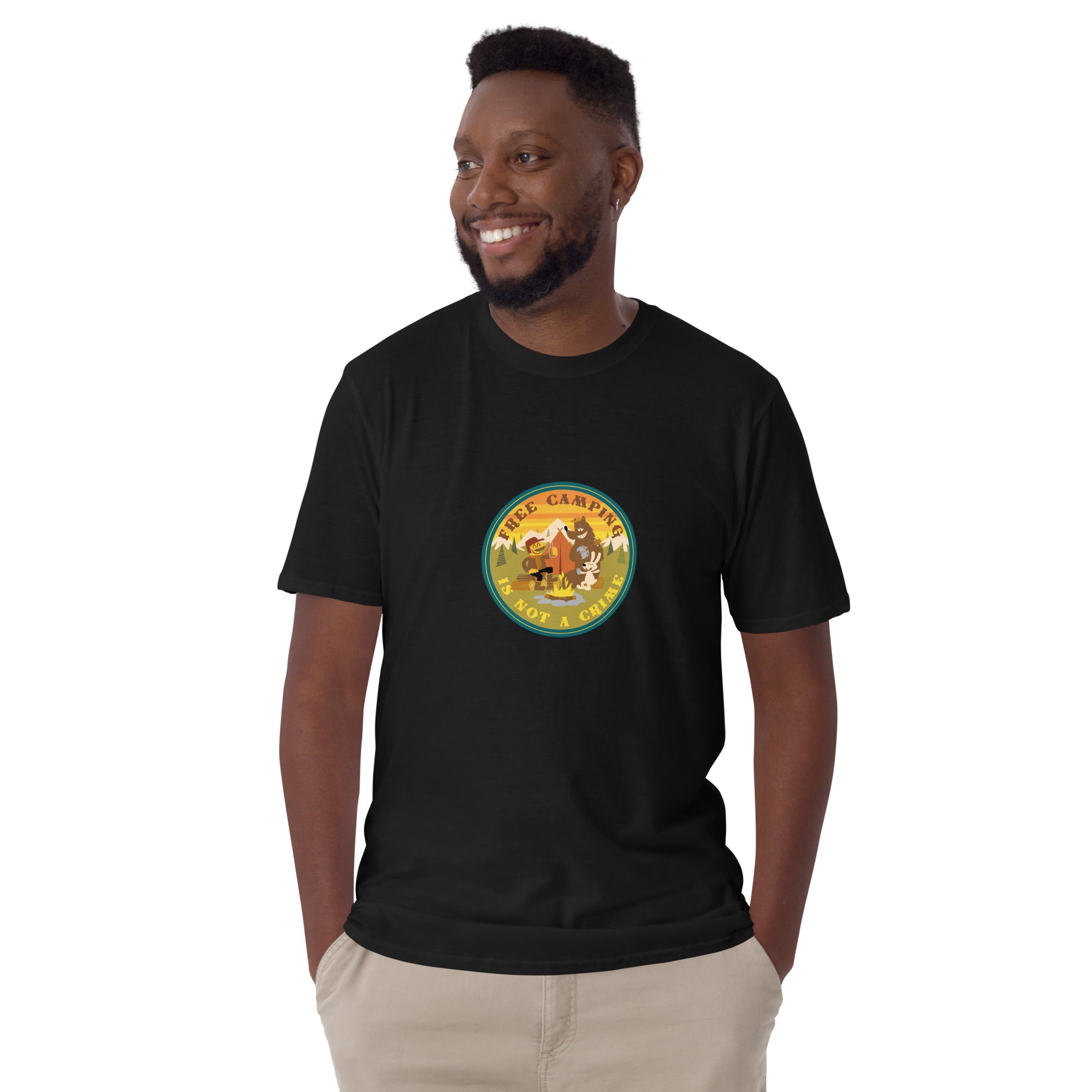 Softstyle Cotton T-Shirt Free camping is not a crime