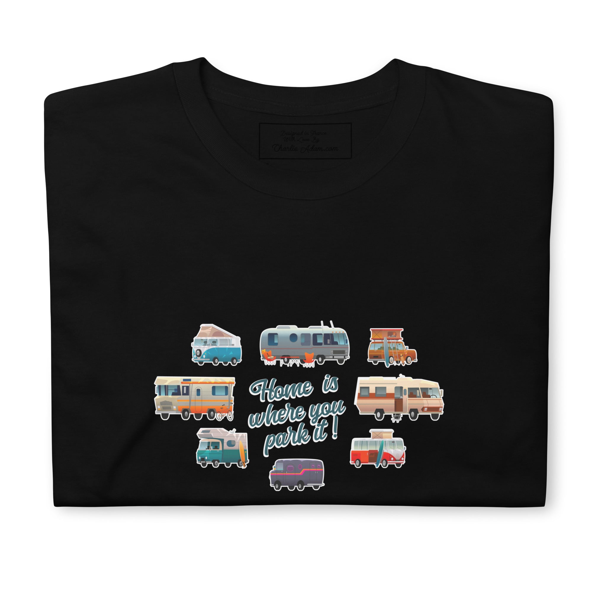 Softstyle Cotton T-Shirt Square Vintage Campers