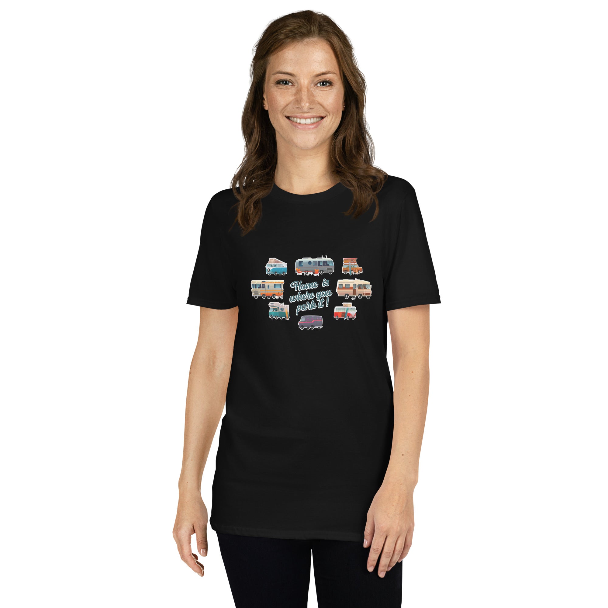 Softstyle Cotton T-Shirt Square Vintage Campers