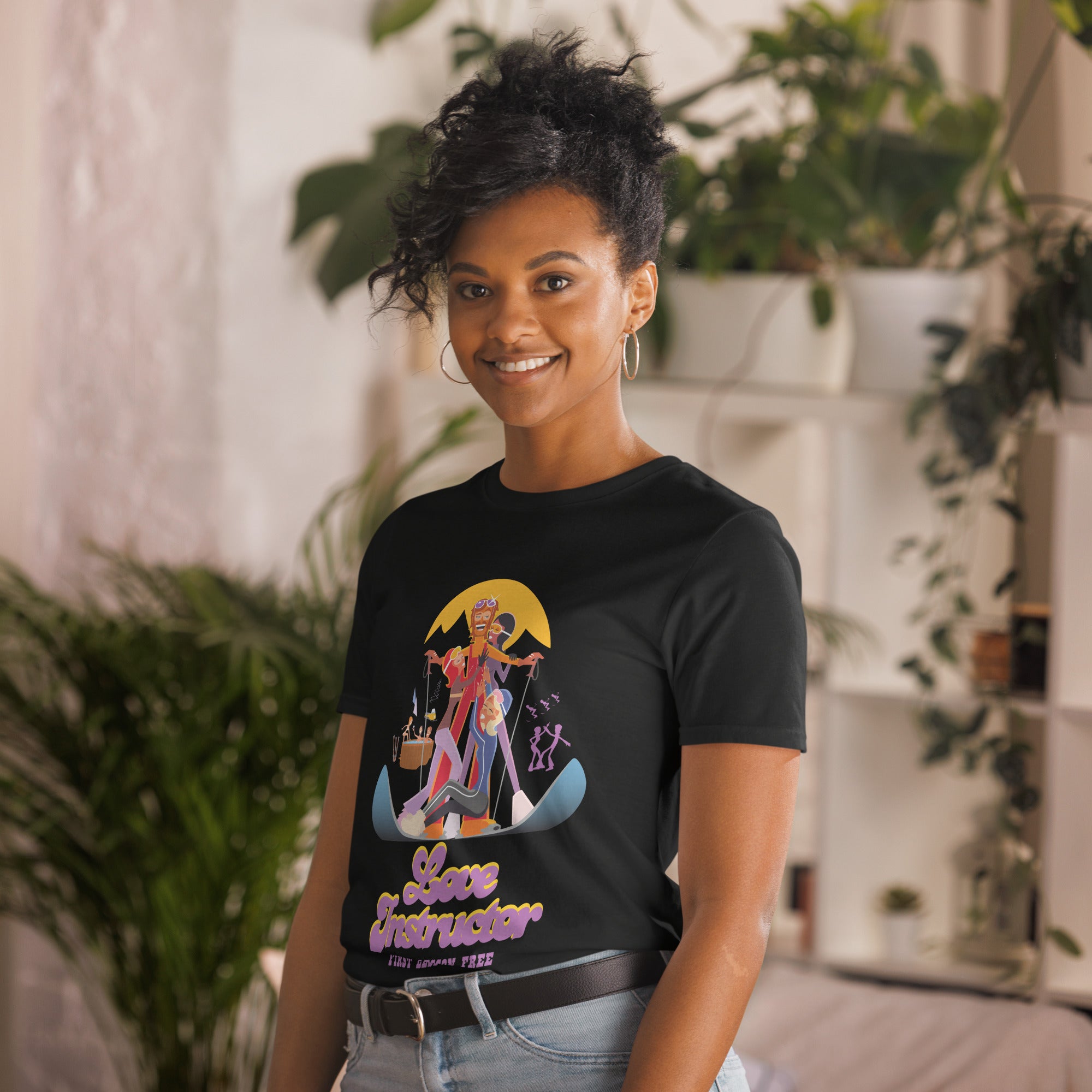 T-shirt softstyle en coton Love instructor First lesson free