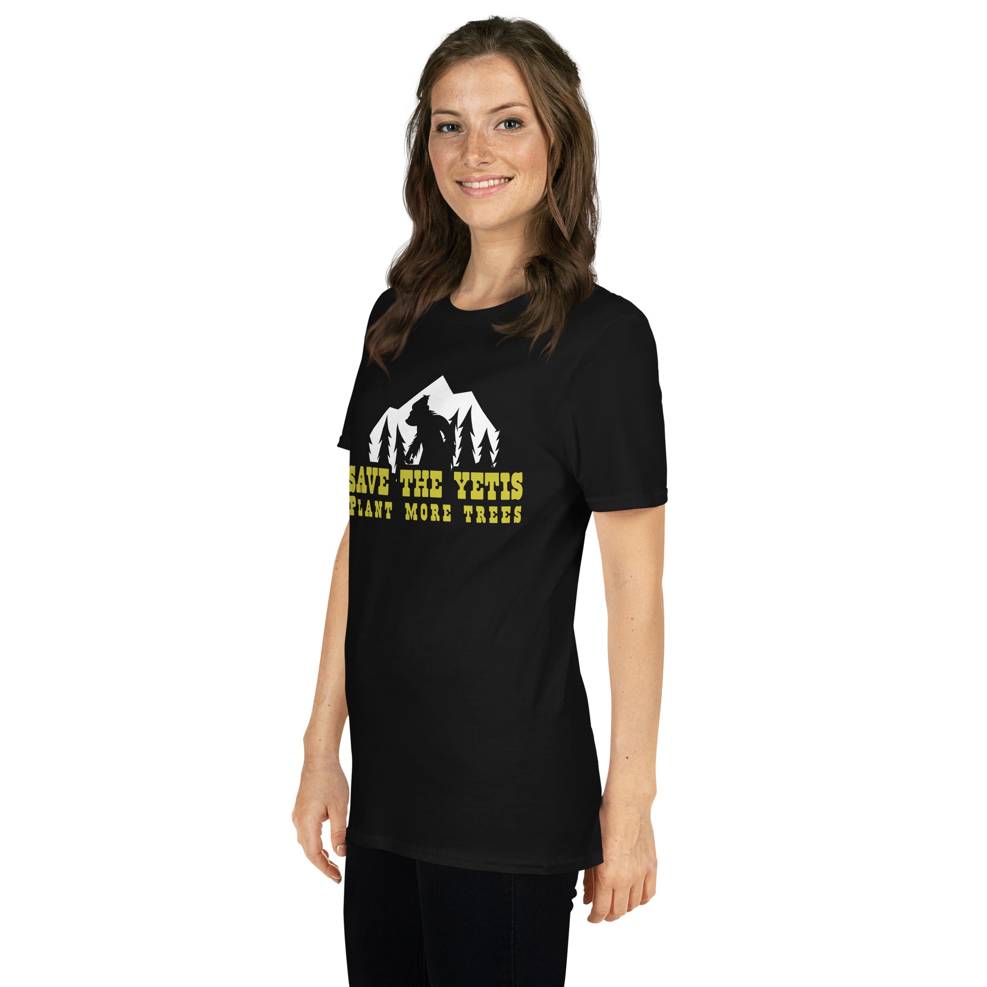 T-shirt softstyle en coton Save the Yetis Plant more Trees