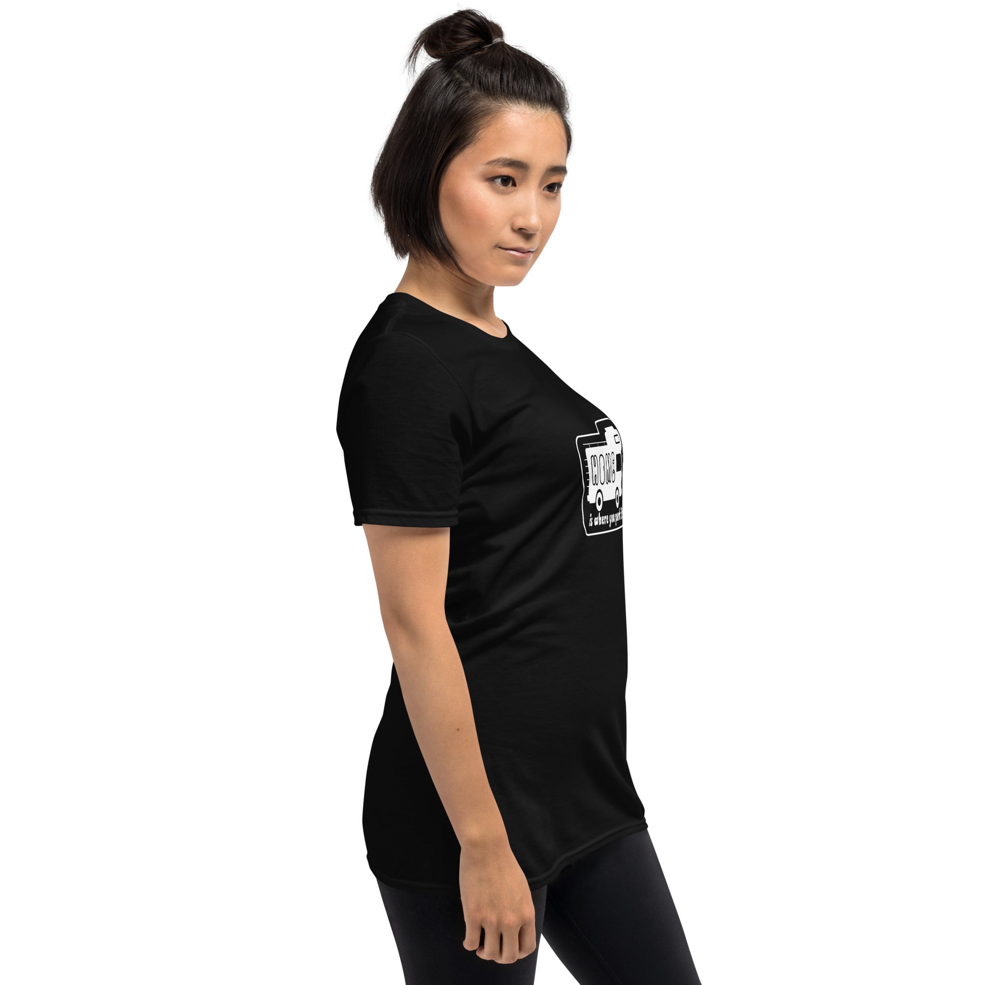 Softstyle Cotton T-Shirt White Camper Van Home is where you park it