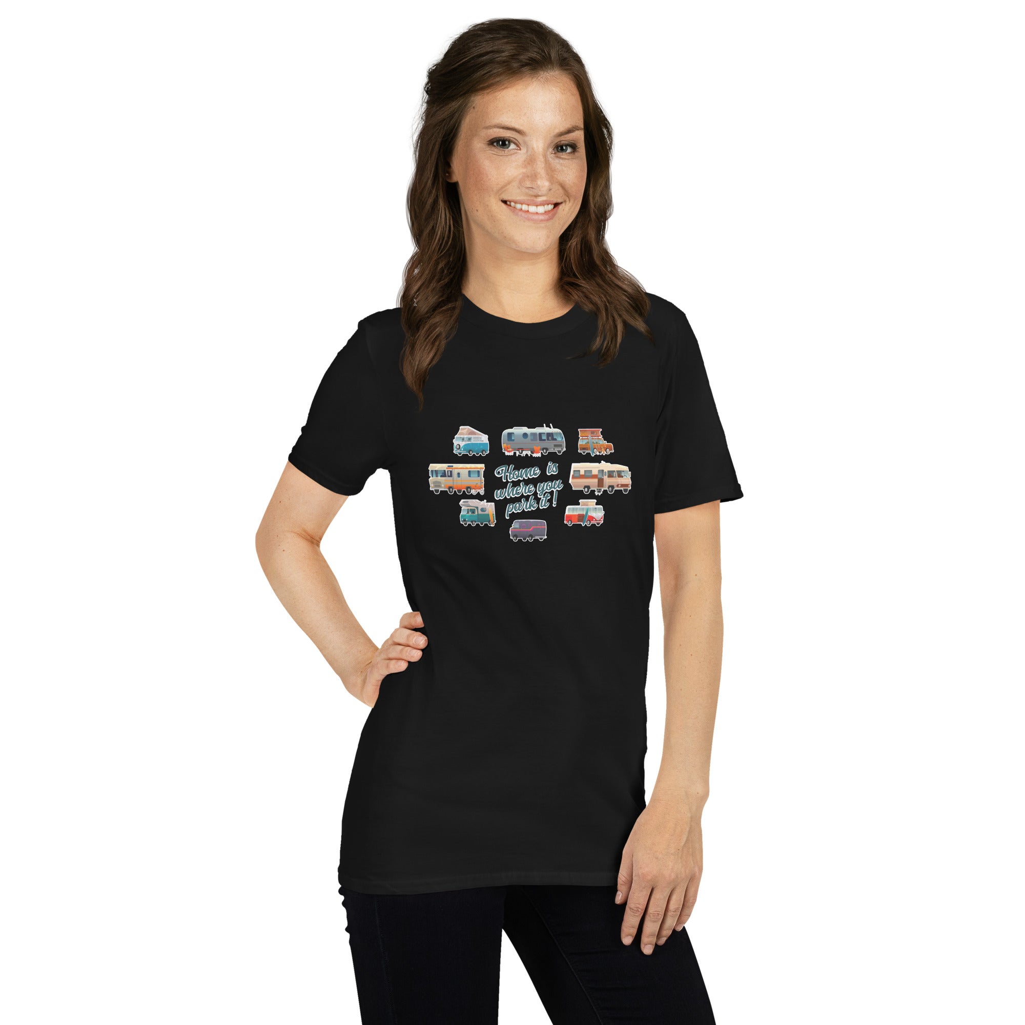 Softstyle Cotton T-Shirt Square Vintage Campers