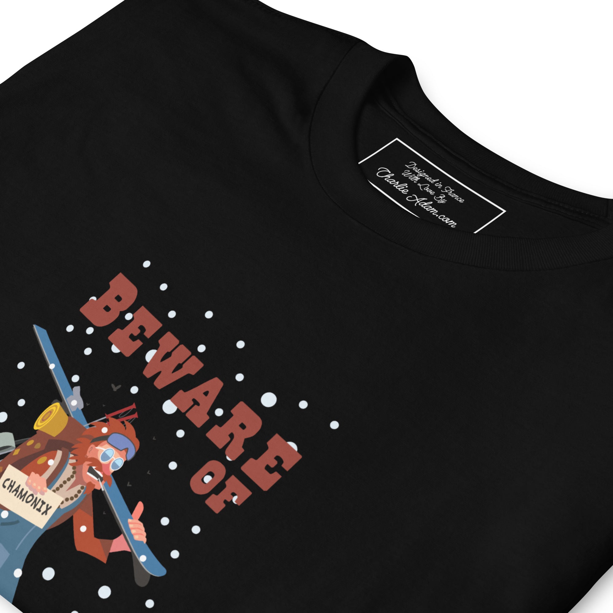 T-shirt softstyle en coton Beware of ski bums, drunks and loose women