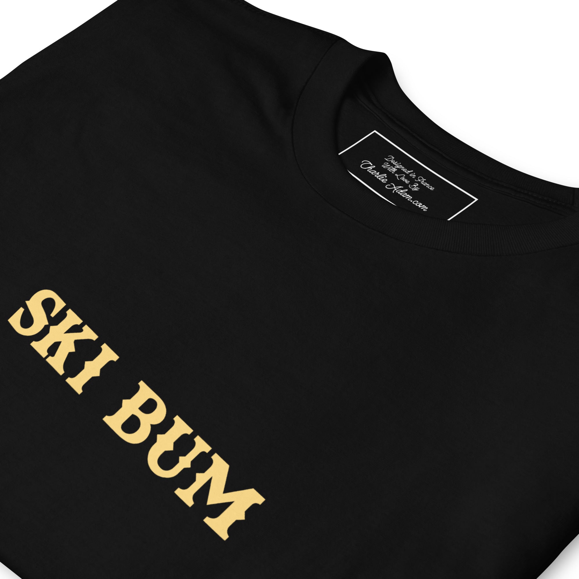 Softstyle Cotton T-Shirt Ski Bum light text