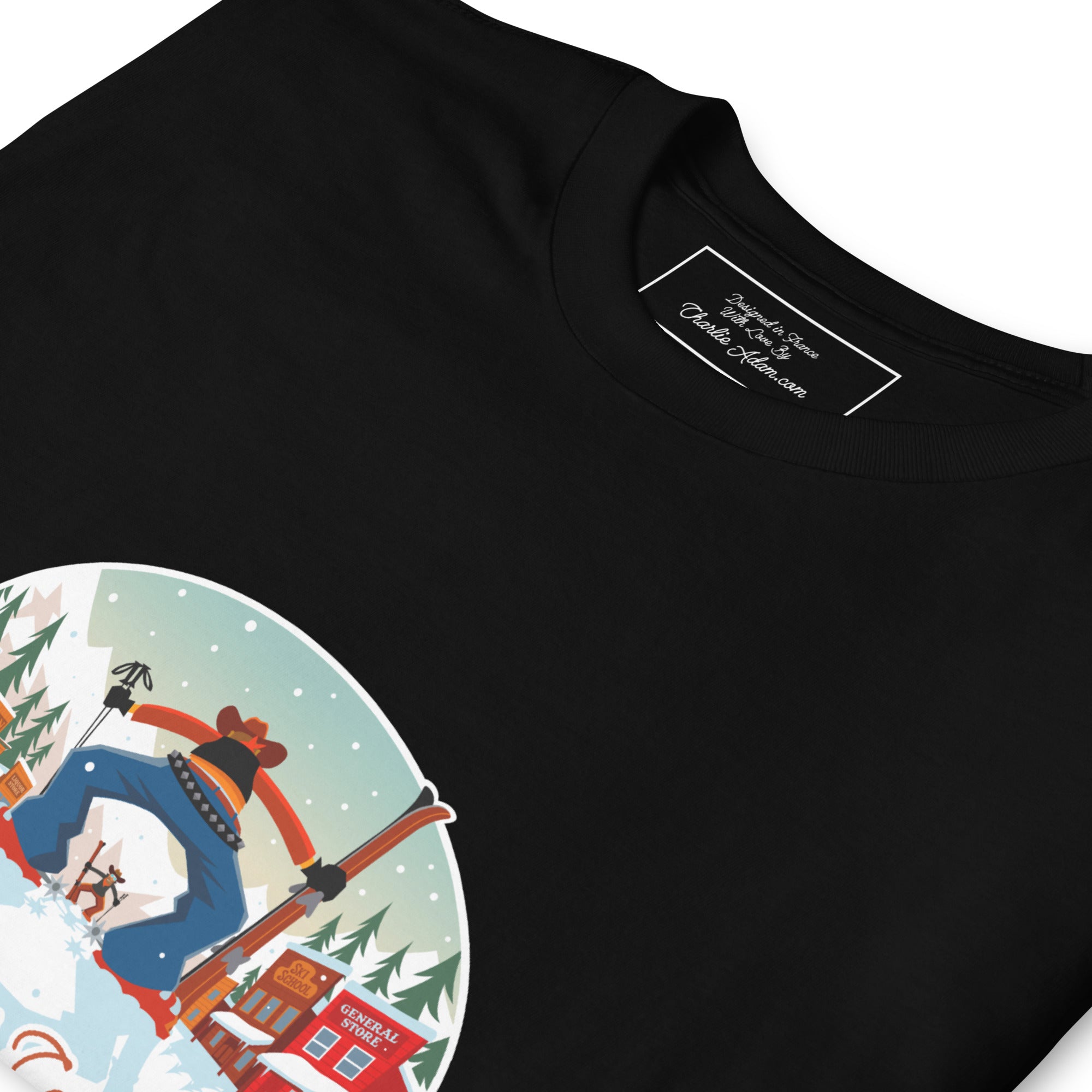 T-shirt softstyle en coton Ski Fight at OK Corral