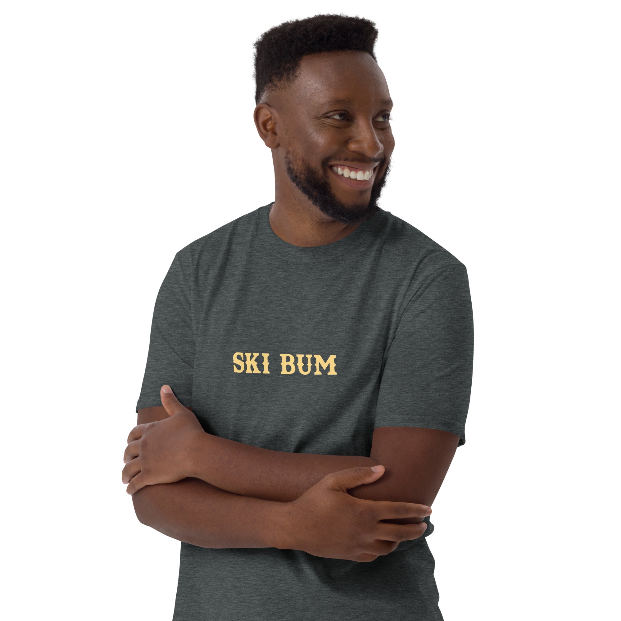 Softstyle Cotton T-Shirt Ski Bum light text
