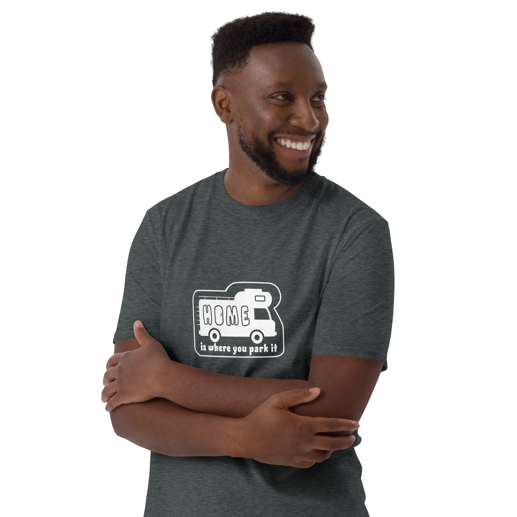 Softstyle Cotton T-Shirt White Camper Van Home is where you park it