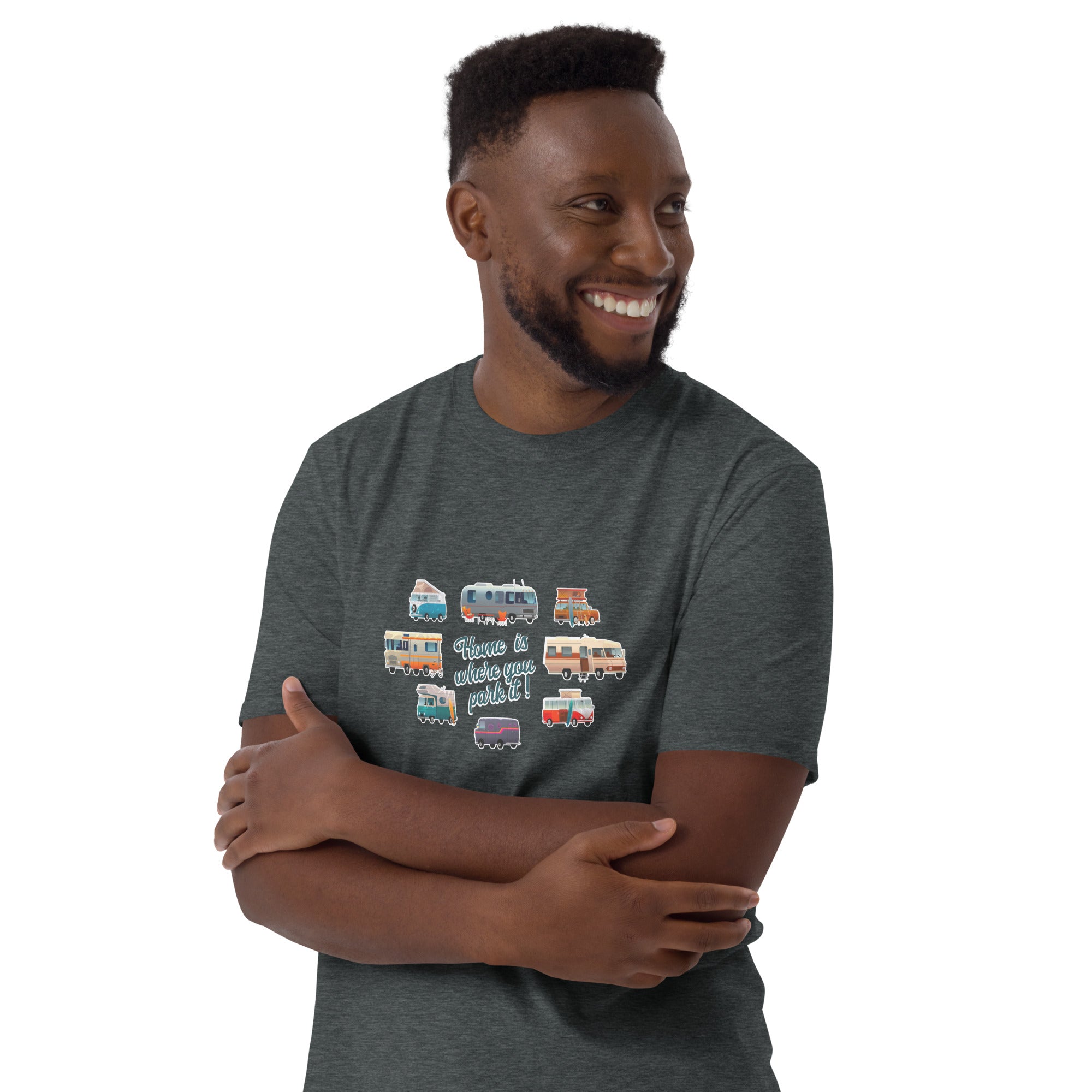 Softstyle Cotton T-Shirt Square Vintage Campers