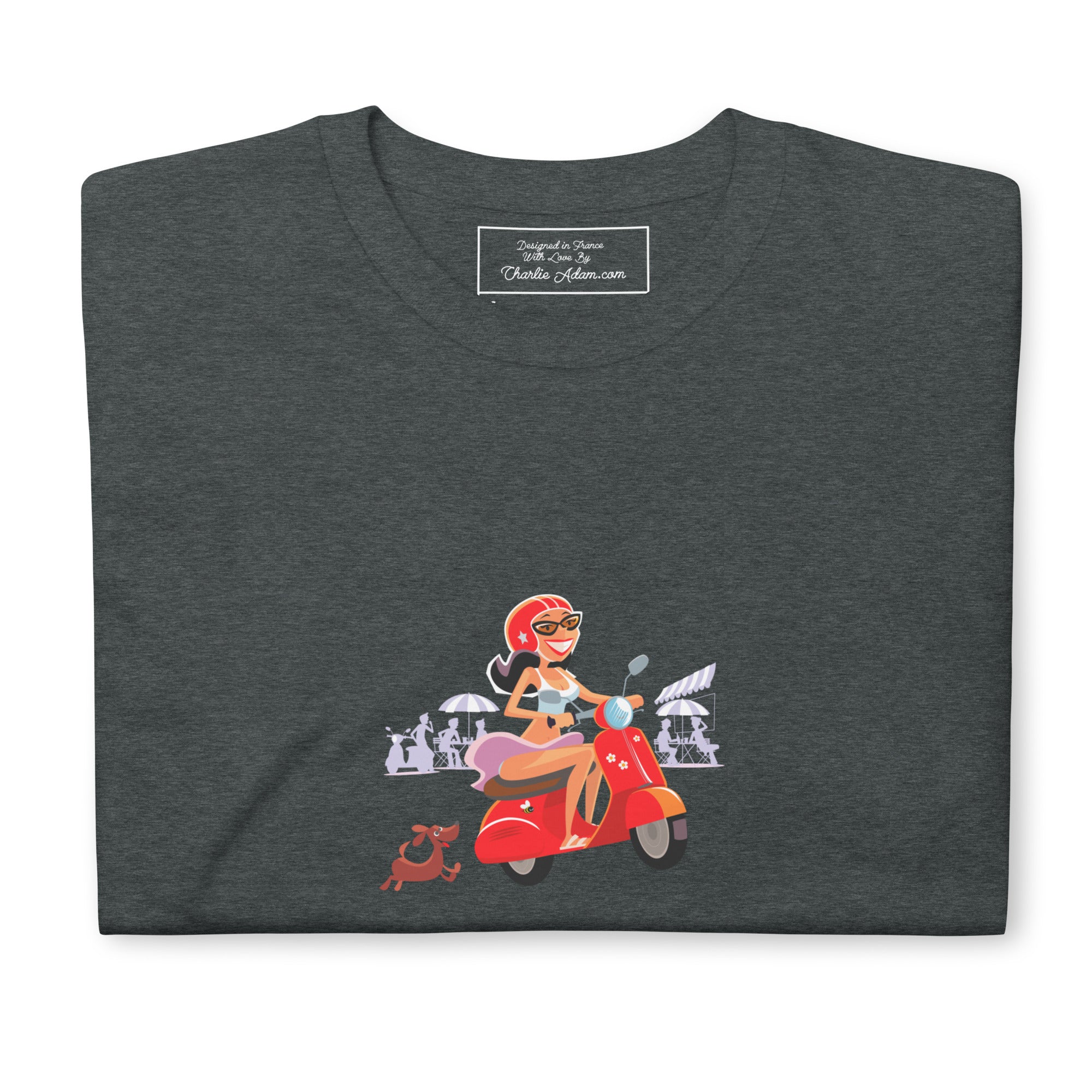 T-shirt softstyle en coton Vespa Girl in St Tropez