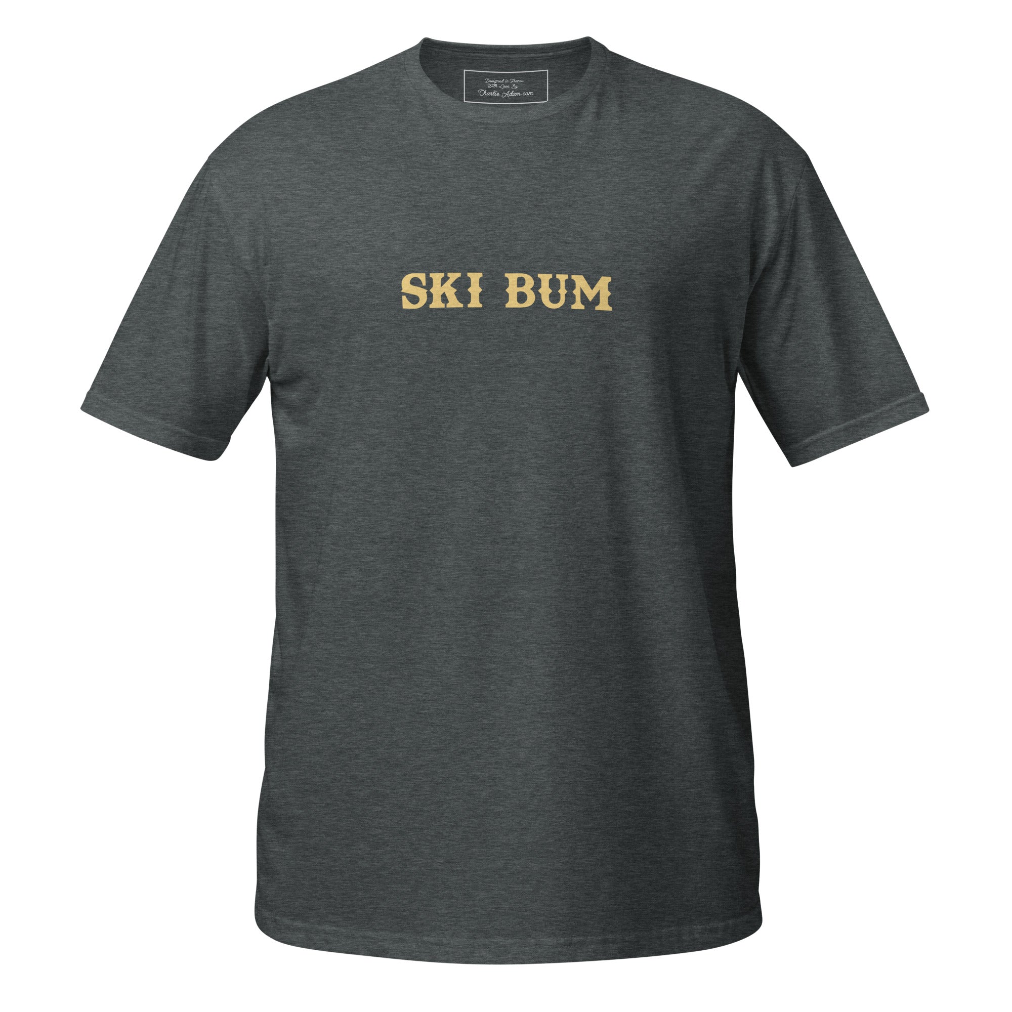 Softstyle Cotton T-Shirt Ski Bum light text