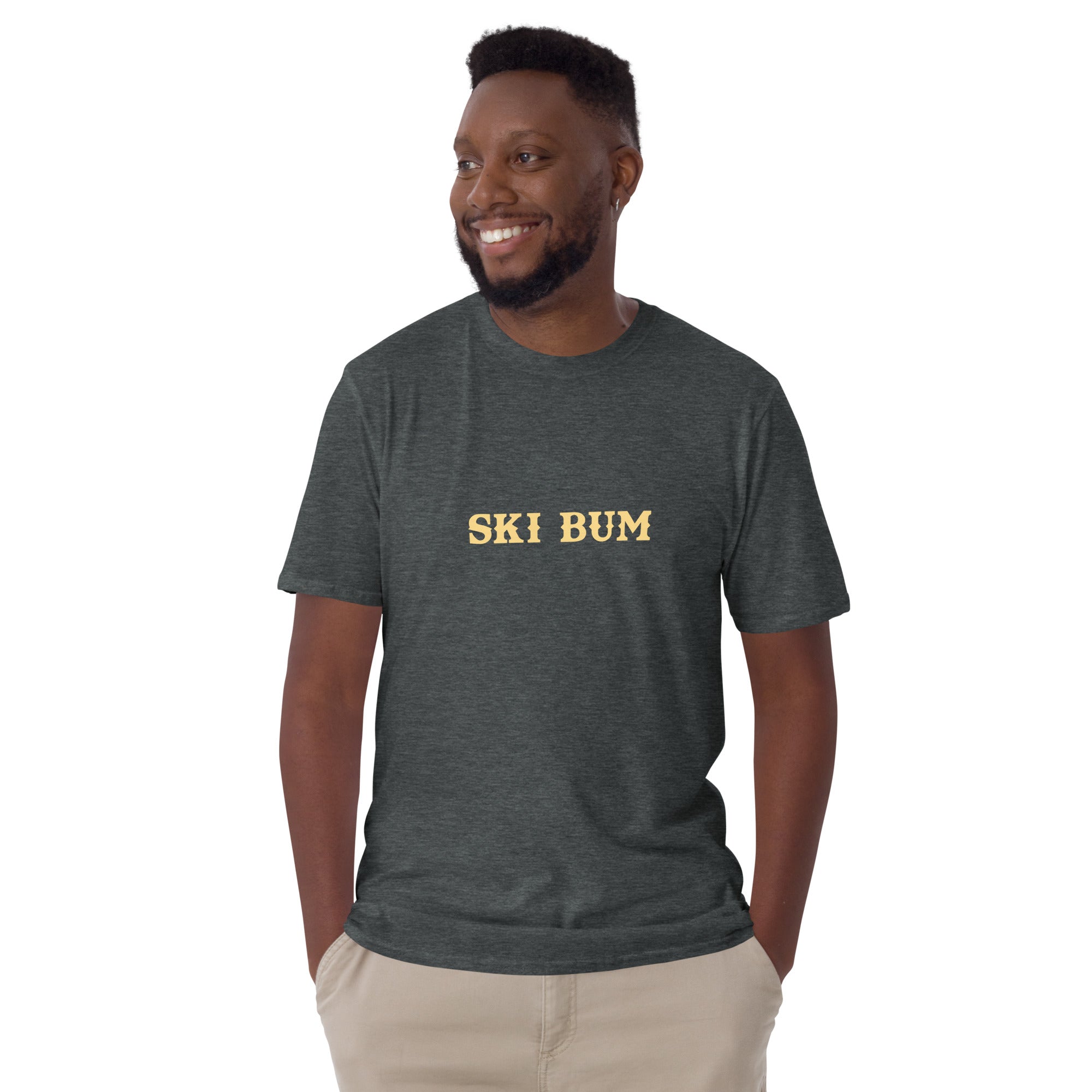 Softstyle Cotton T-Shirt Ski Bum light text