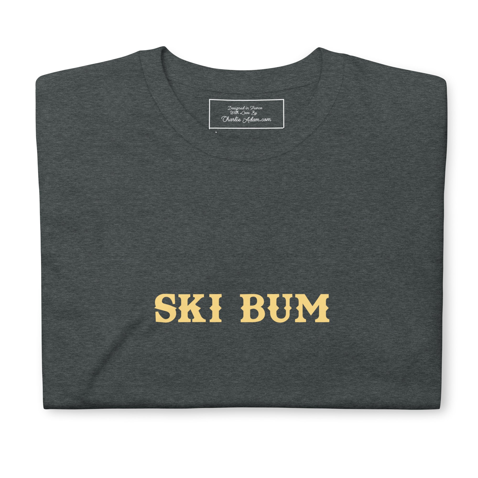 Softstyle Cotton T-Shirt Ski Bum light text