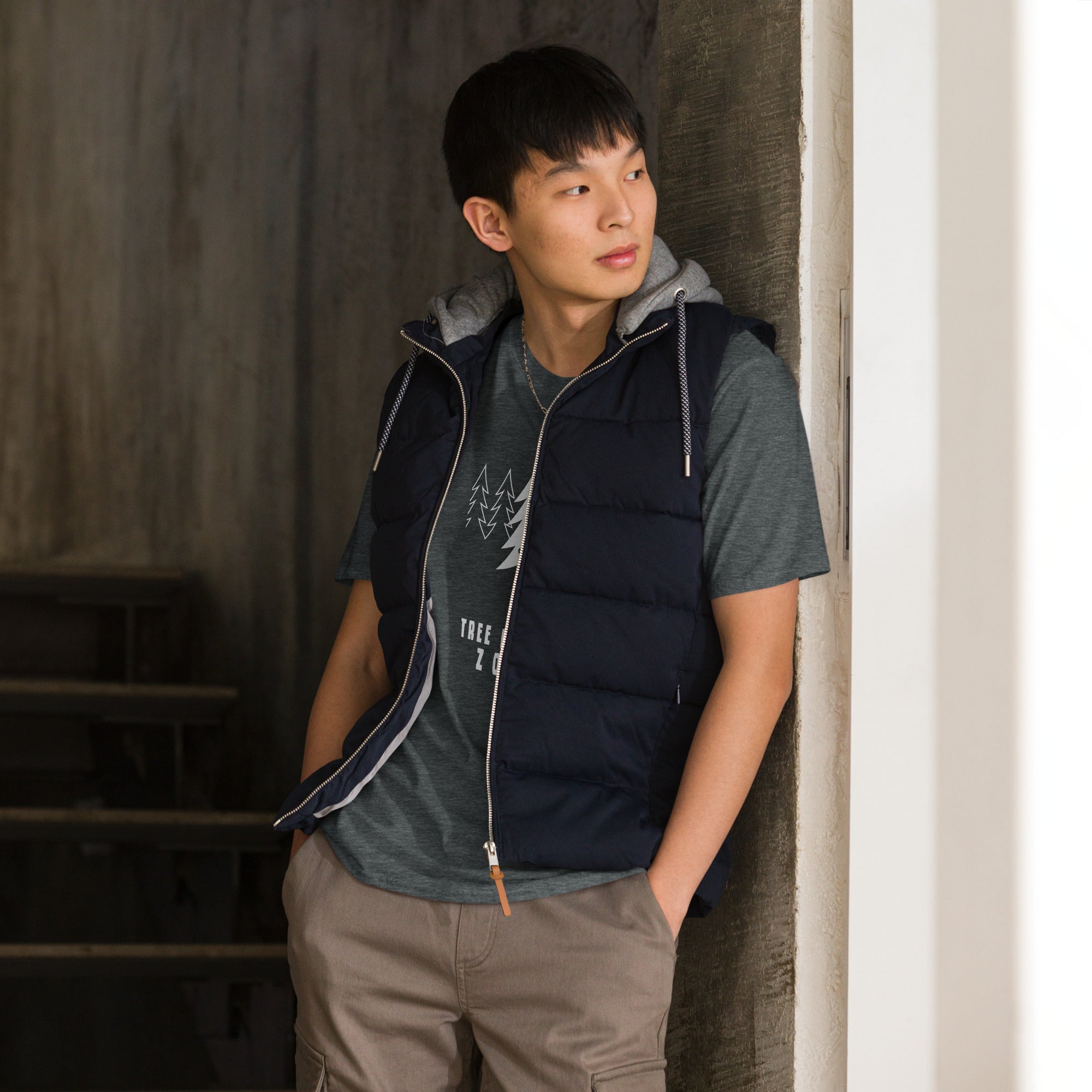 T-shirt softstyle en coton Tree hugging zone white