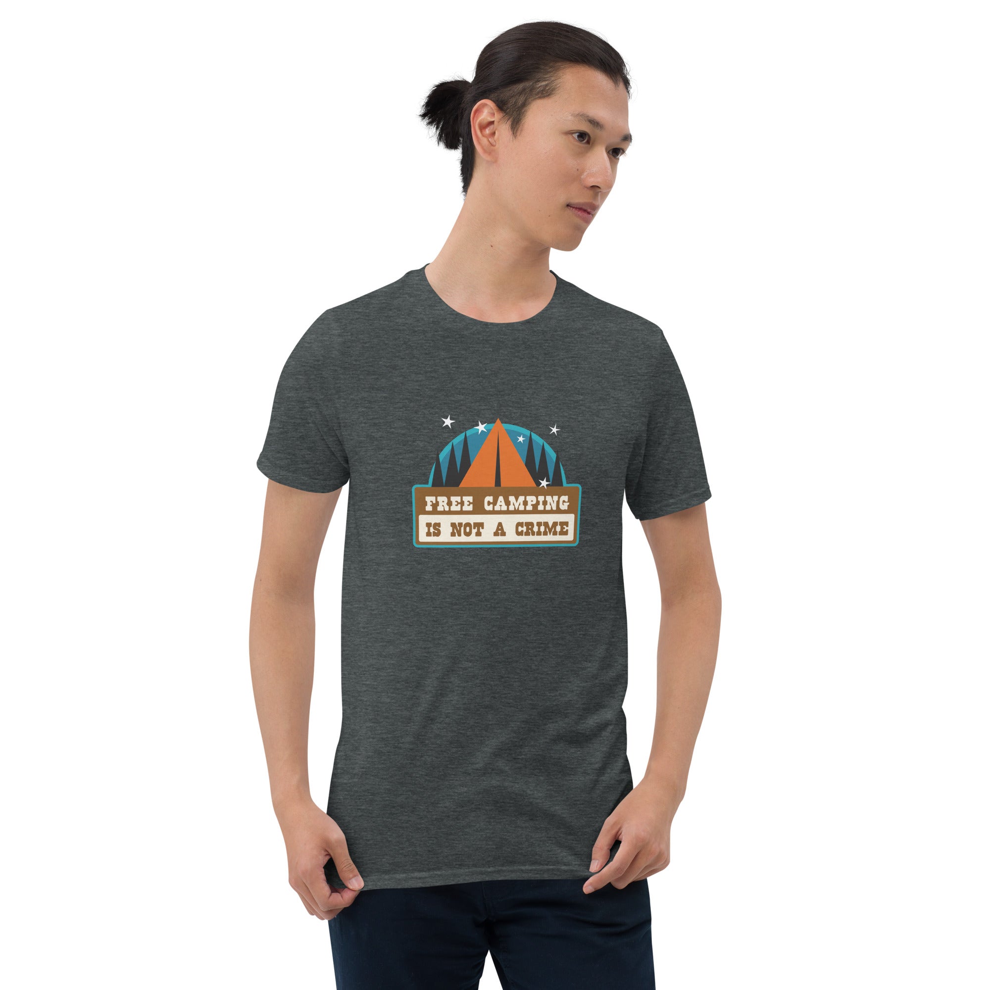 Softstyle Cotton T-Shirt Free camping is not a crime graphic