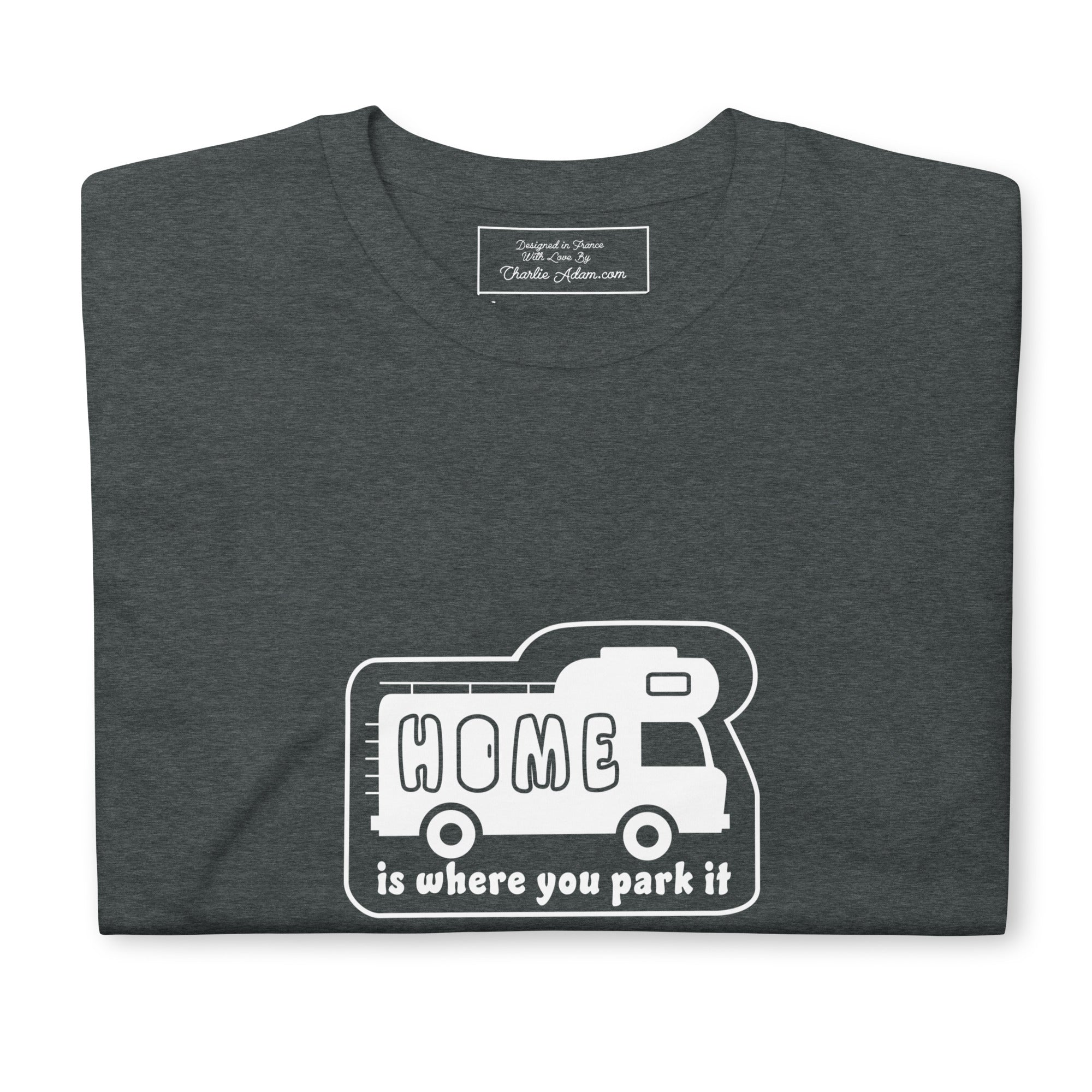 Softstyle Cotton T-Shirt White Camper Van Home is where you park it