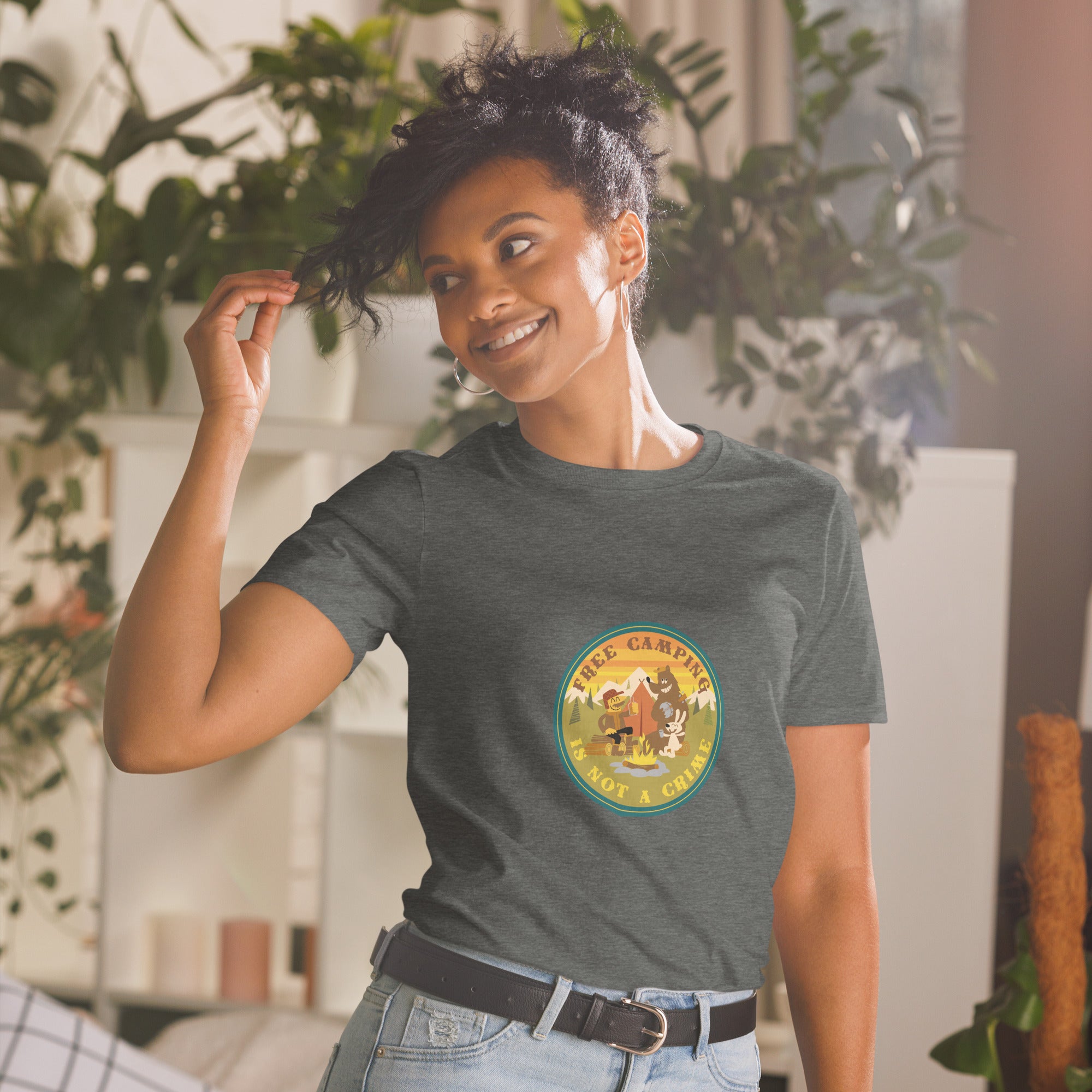 Softstyle Cotton T-Shirt Free camping is not a crime