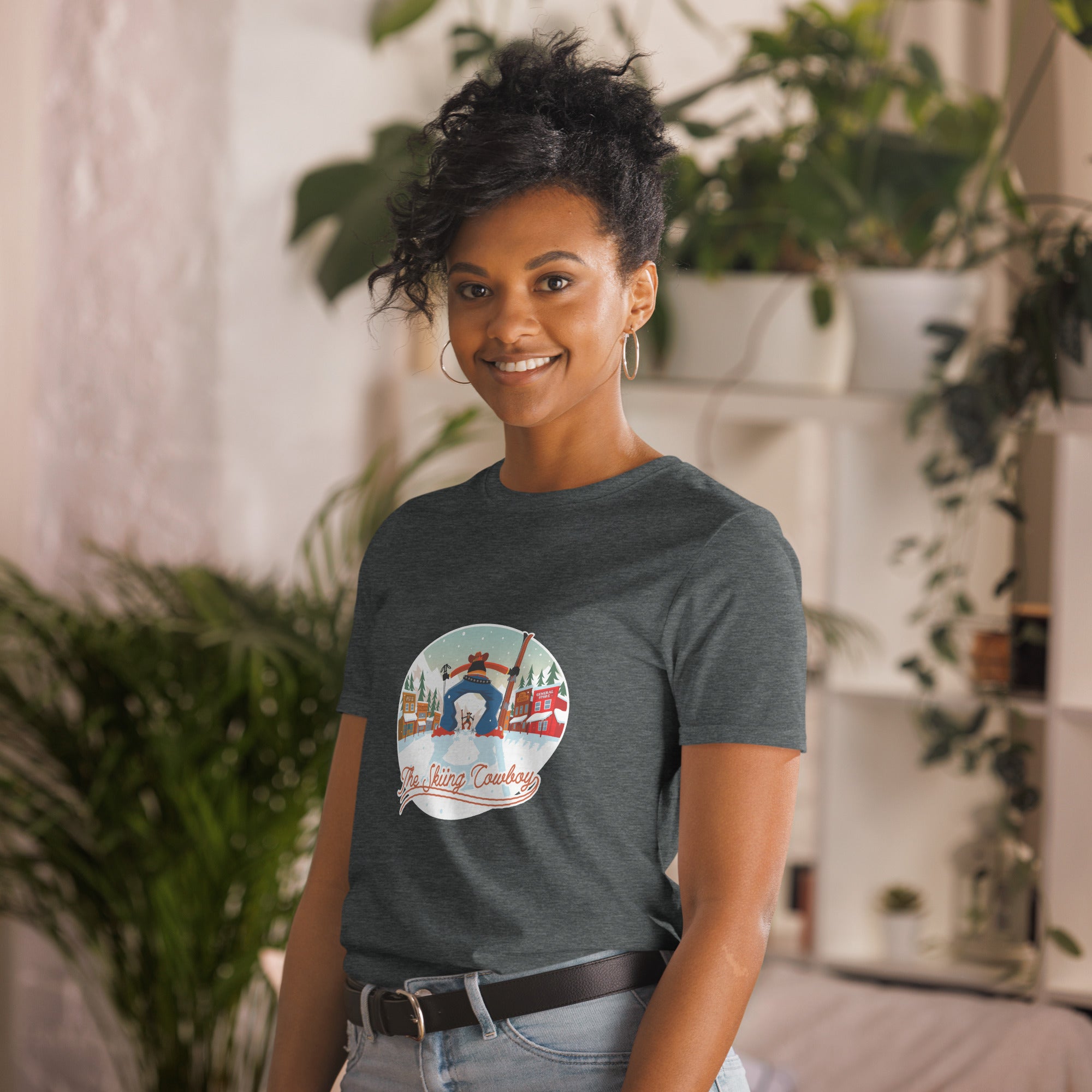 T-shirt softstyle en coton Ski Fight at OK Corral