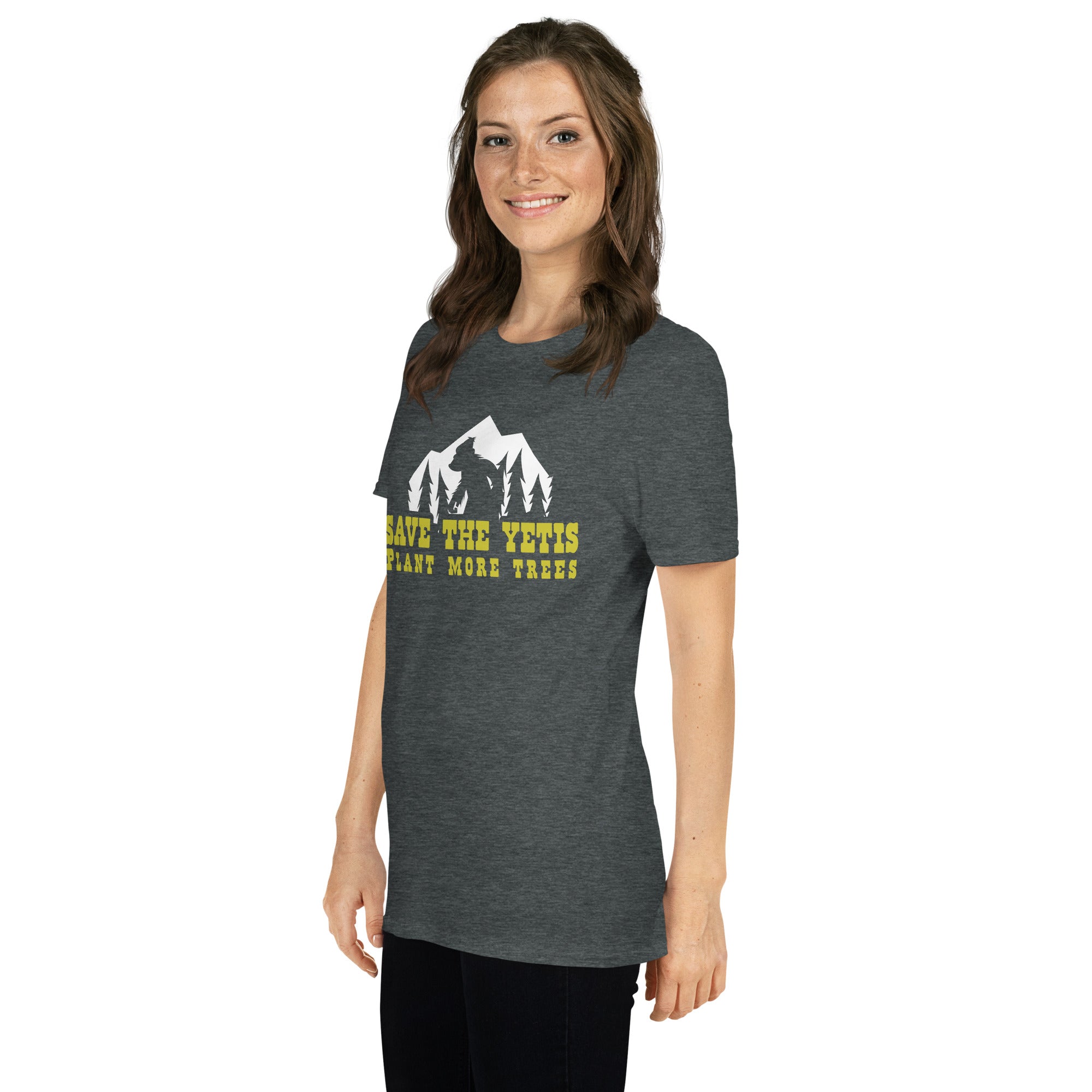 T-shirt softstyle en coton Save the Yetis Plant more Trees