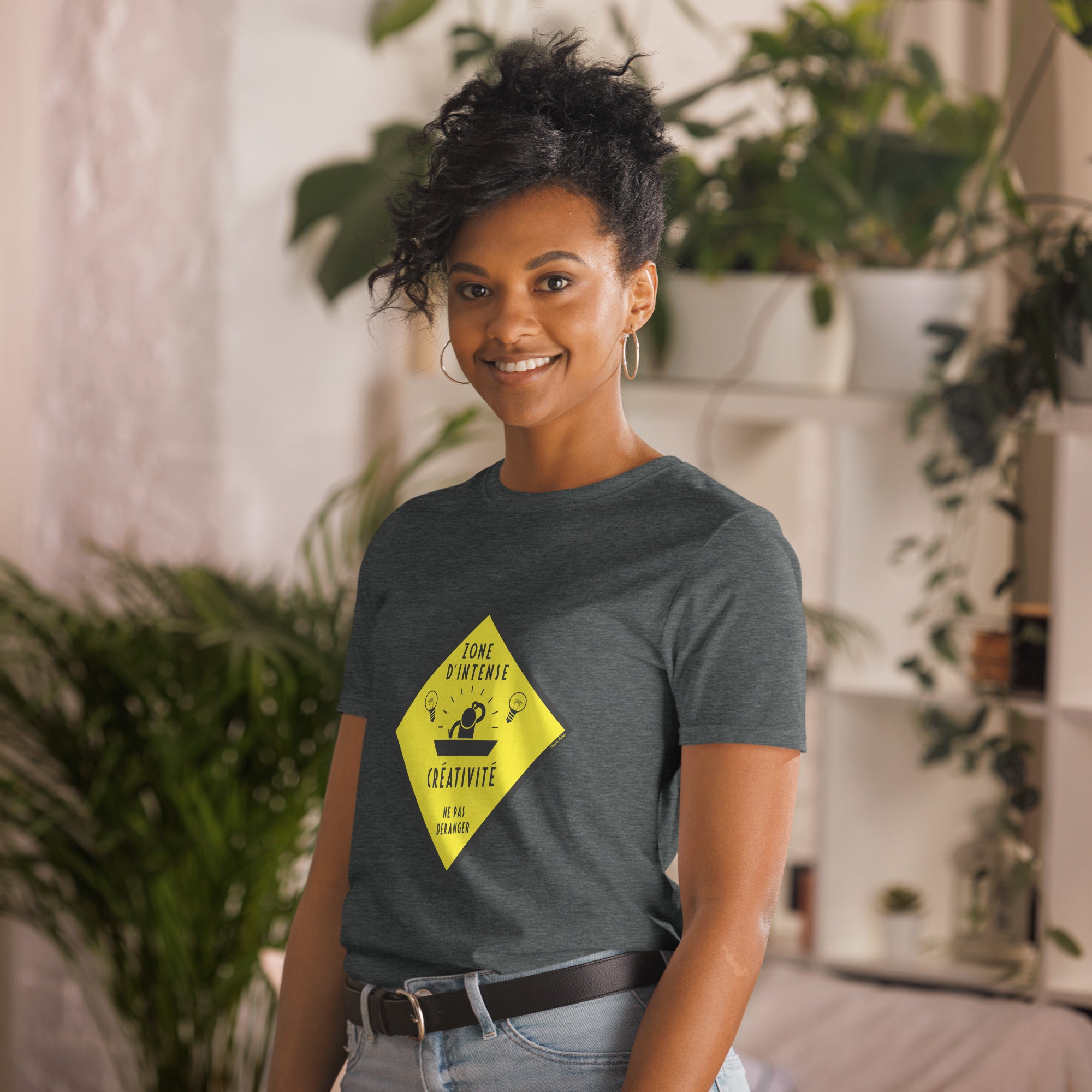 T-shirt softstyle en coton Zone d'intense créativité, Ne pas déranger