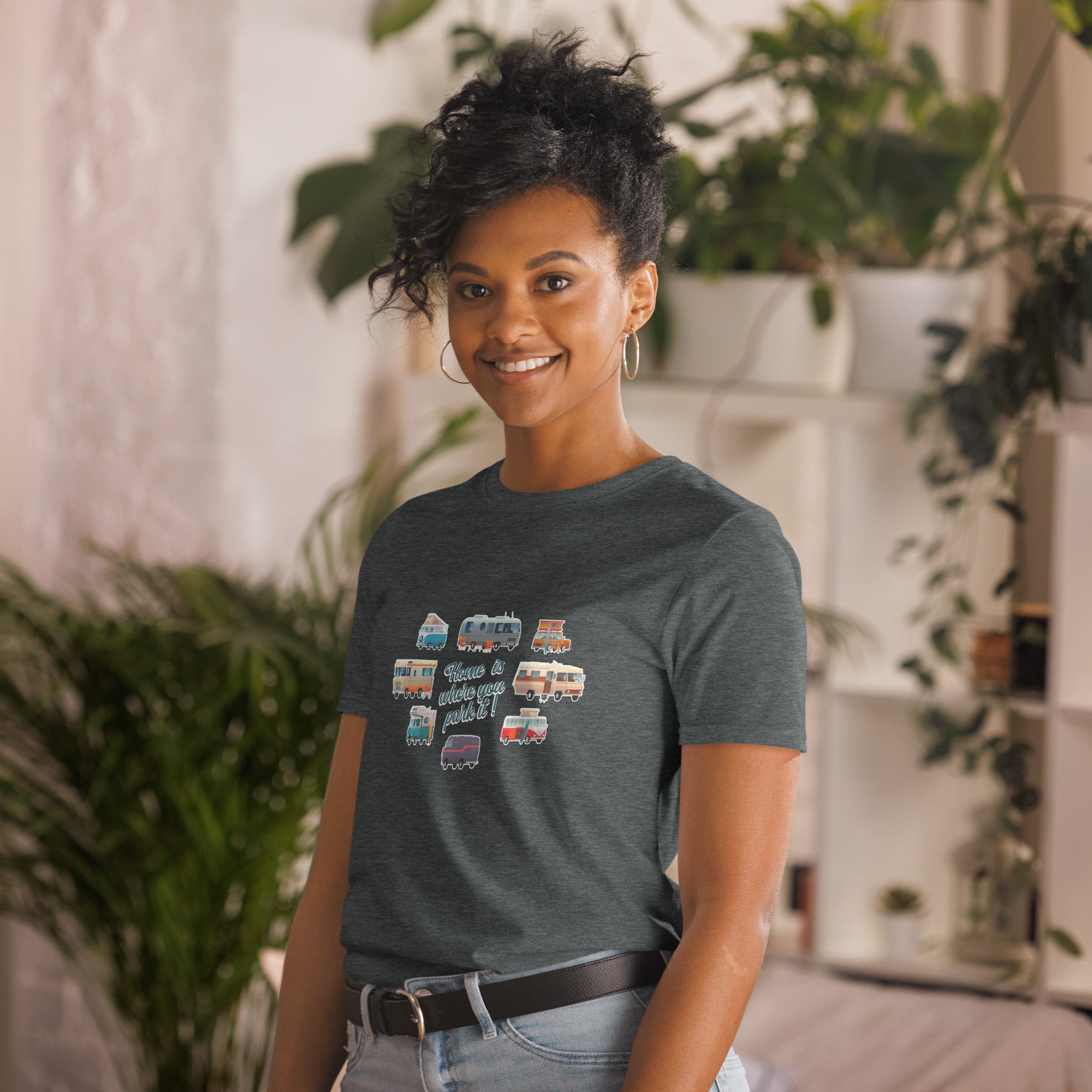 Softstyle Cotton T-Shirt Square Vintage Campers