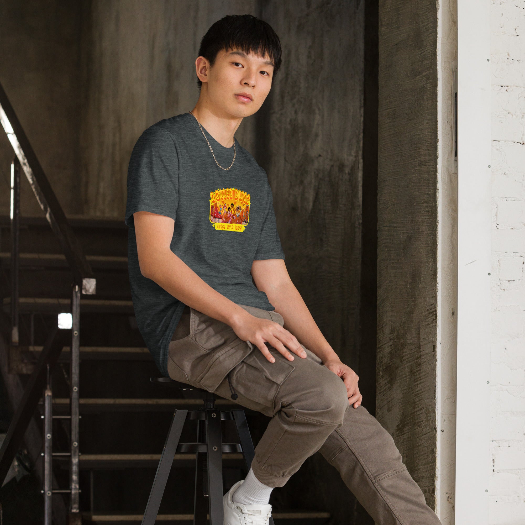 T-shirt softstyle en coton Roller Disco 1975