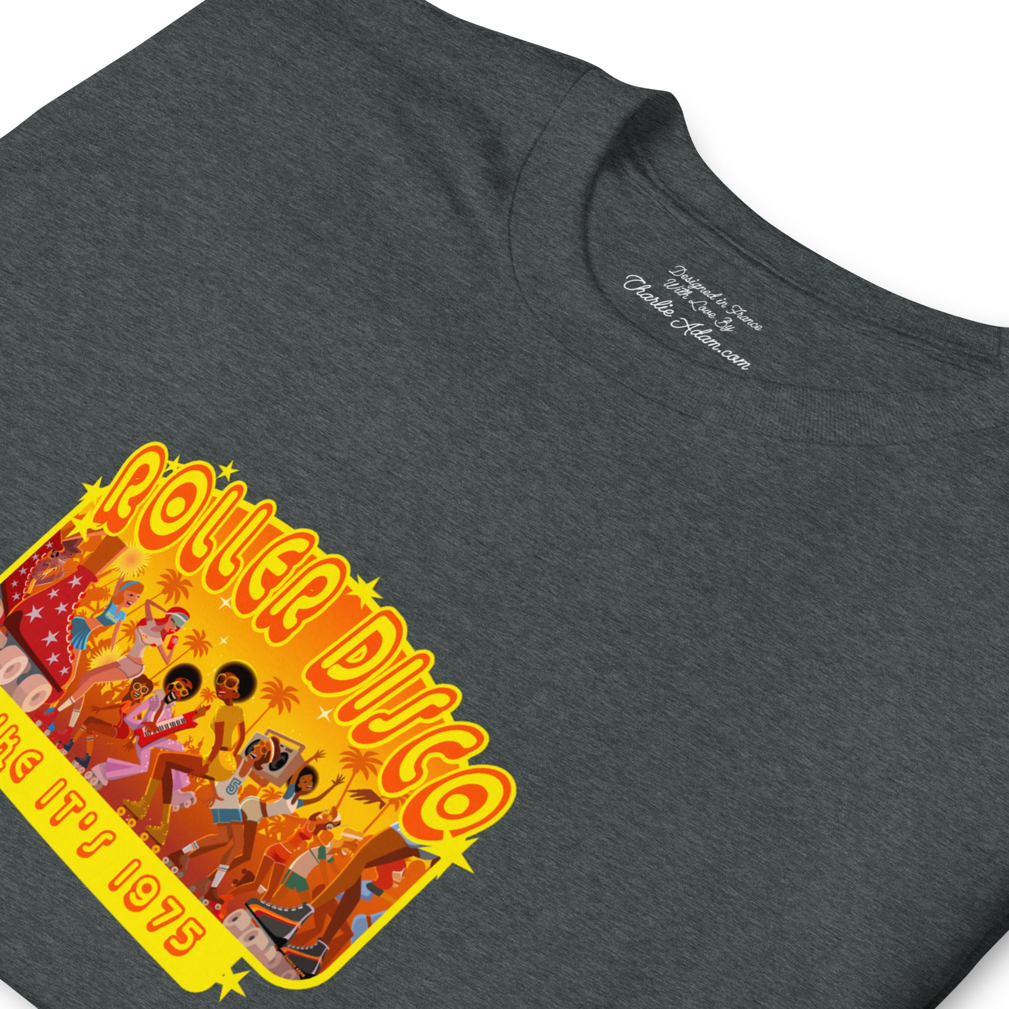 T-shirt softstyle en coton Roller Disco 1975