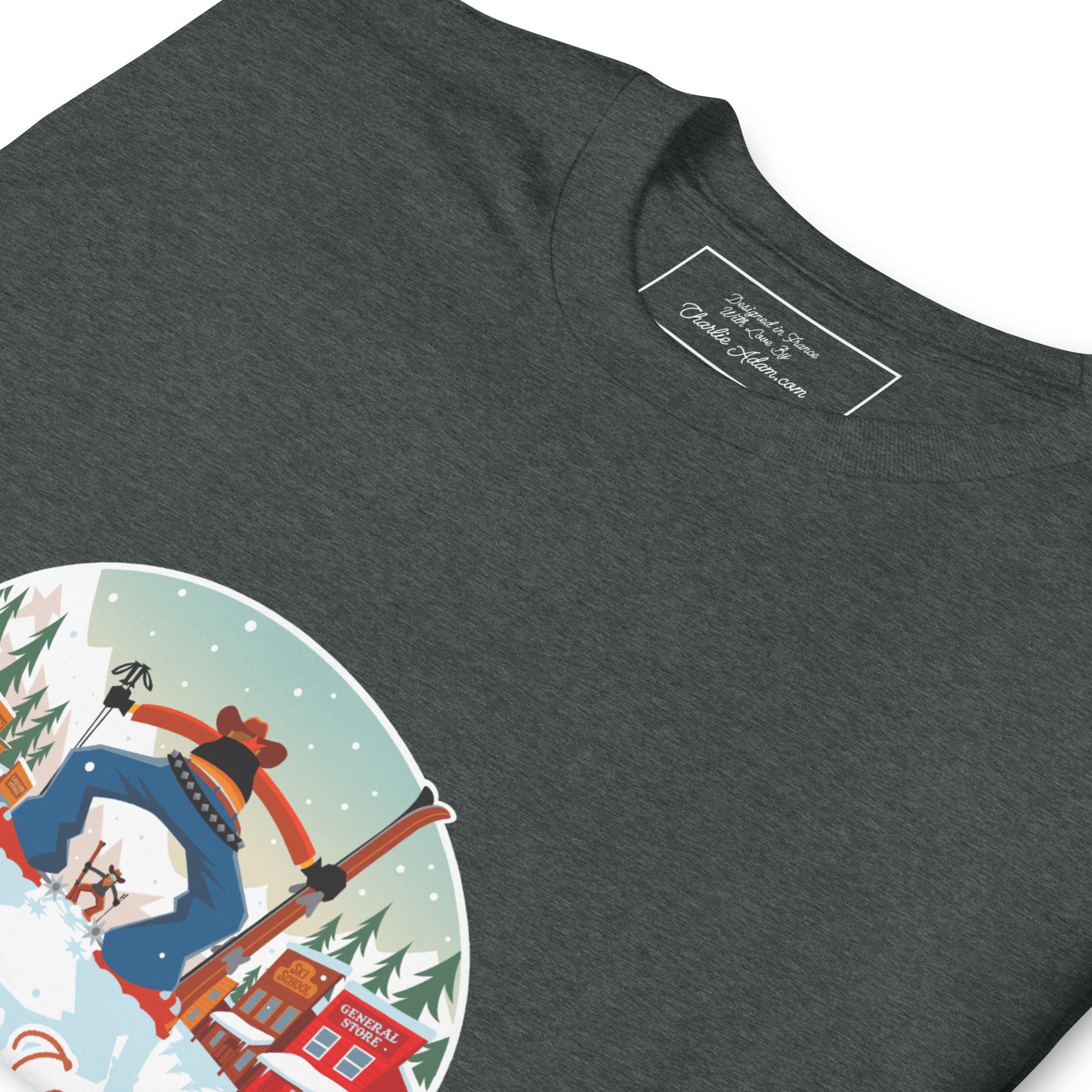 T-shirt softstyle en coton Ski Fight at OK Corral