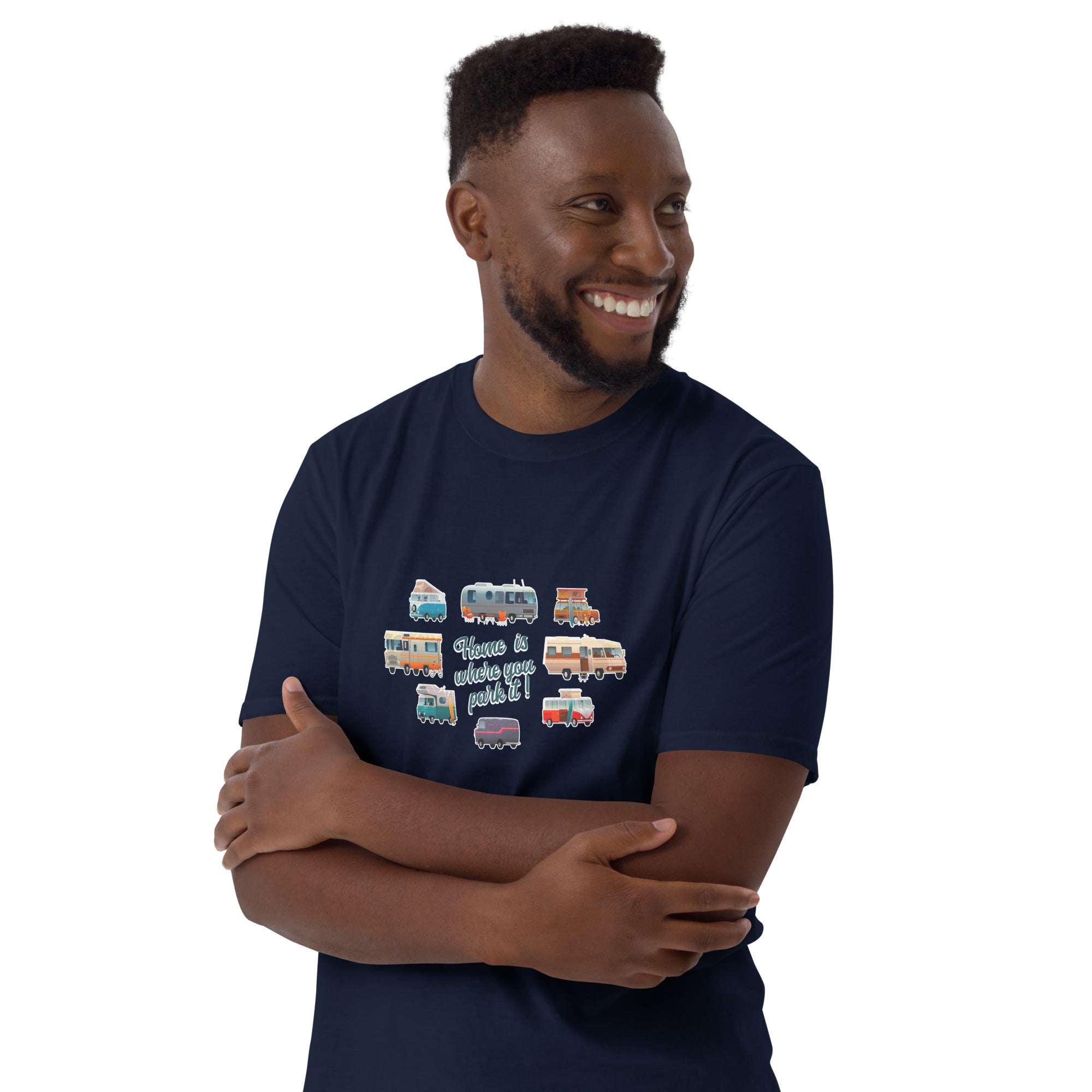 Softstyle Cotton T-Shirt Square Vintage Campers