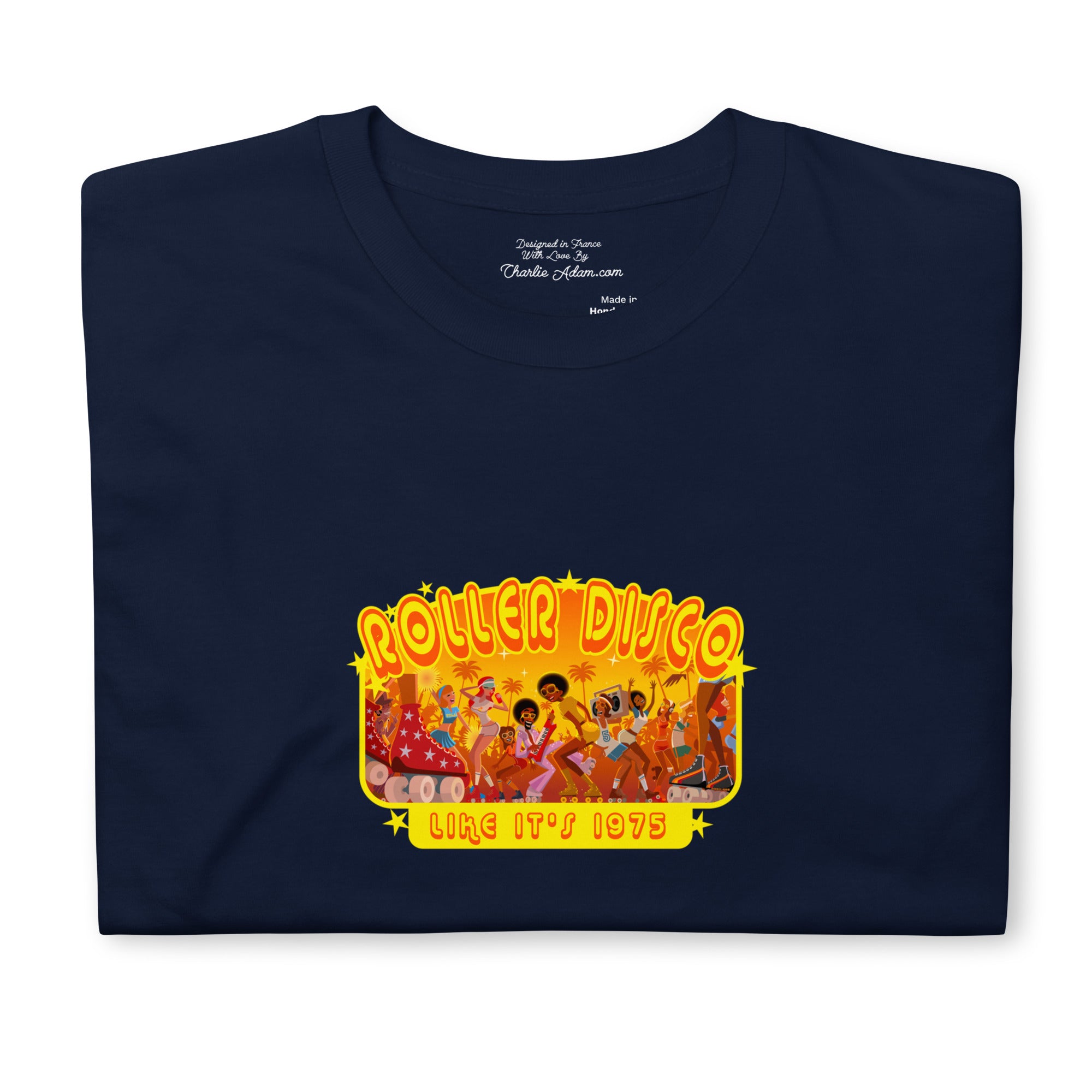 T-shirt softstyle en coton Roller Disco 1975