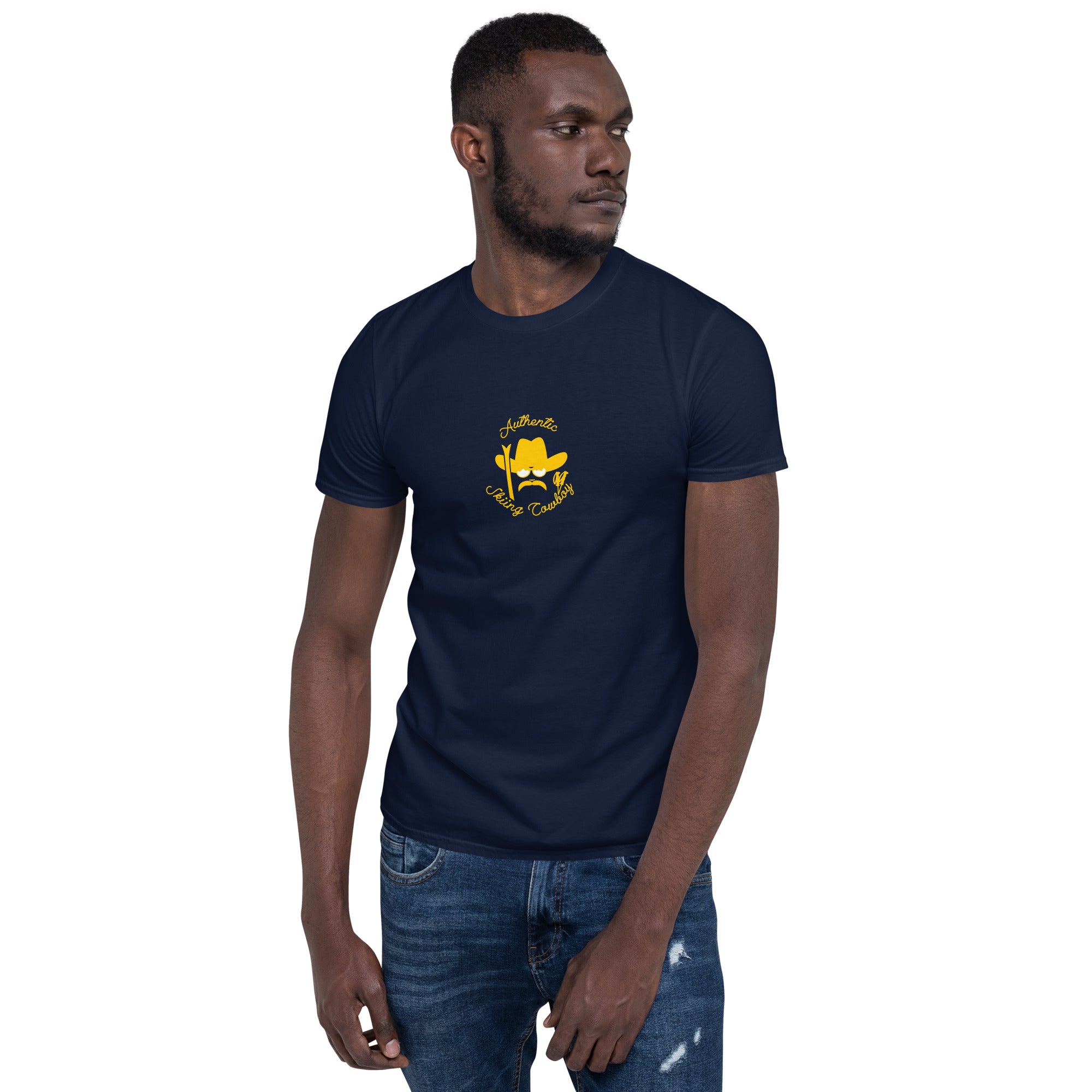 Softstyle Cotton T-Shirt Authentic Skiing Cowboy