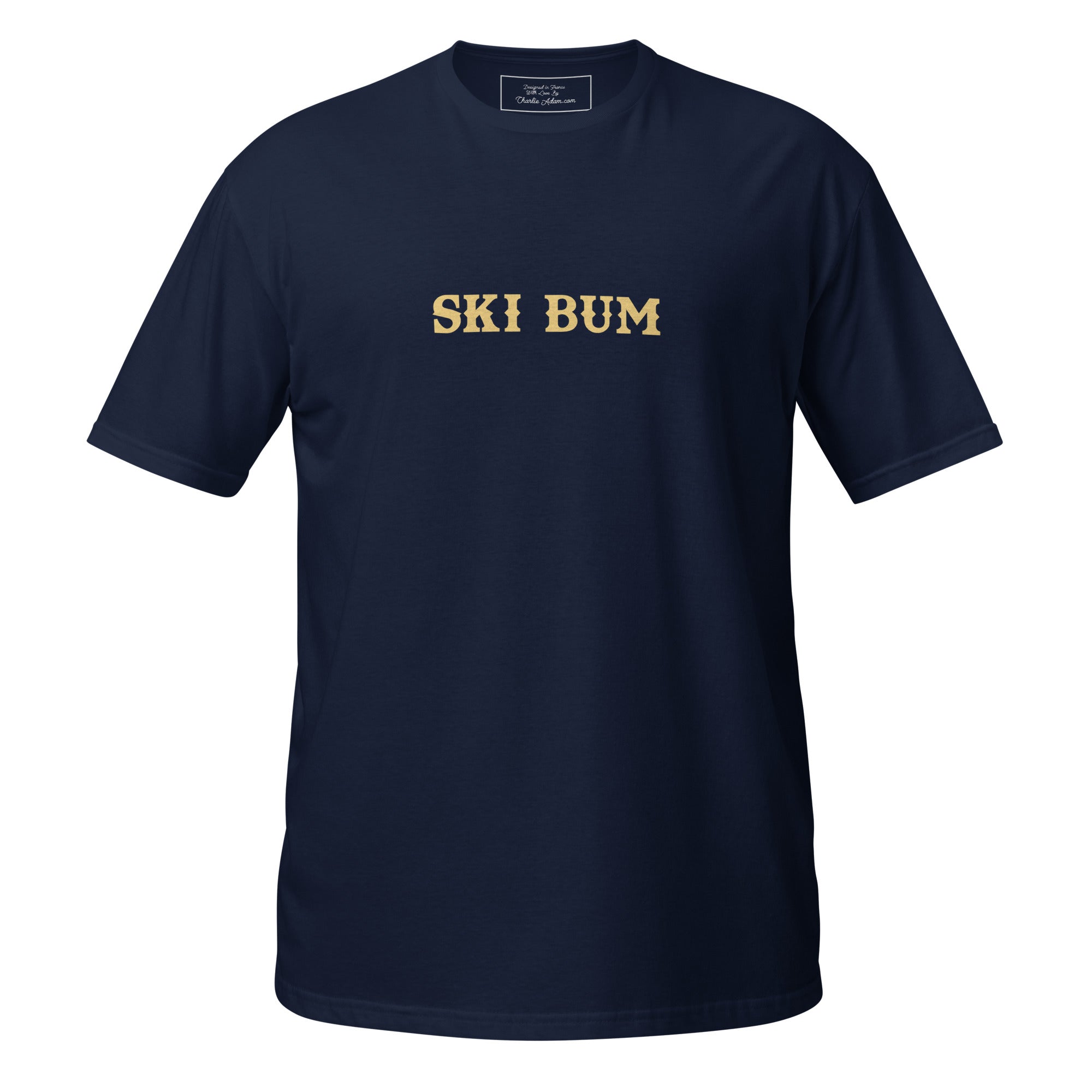 Softstyle Cotton T-Shirt Ski Bum light text