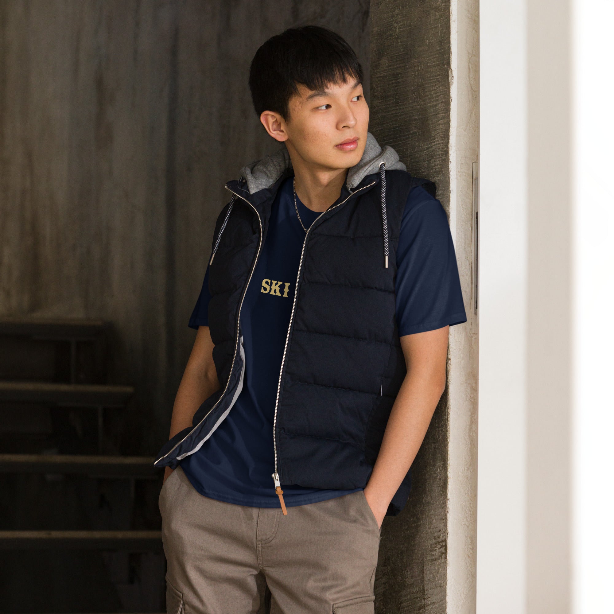 Softstyle Cotton T-Shirt Ski Bum light text