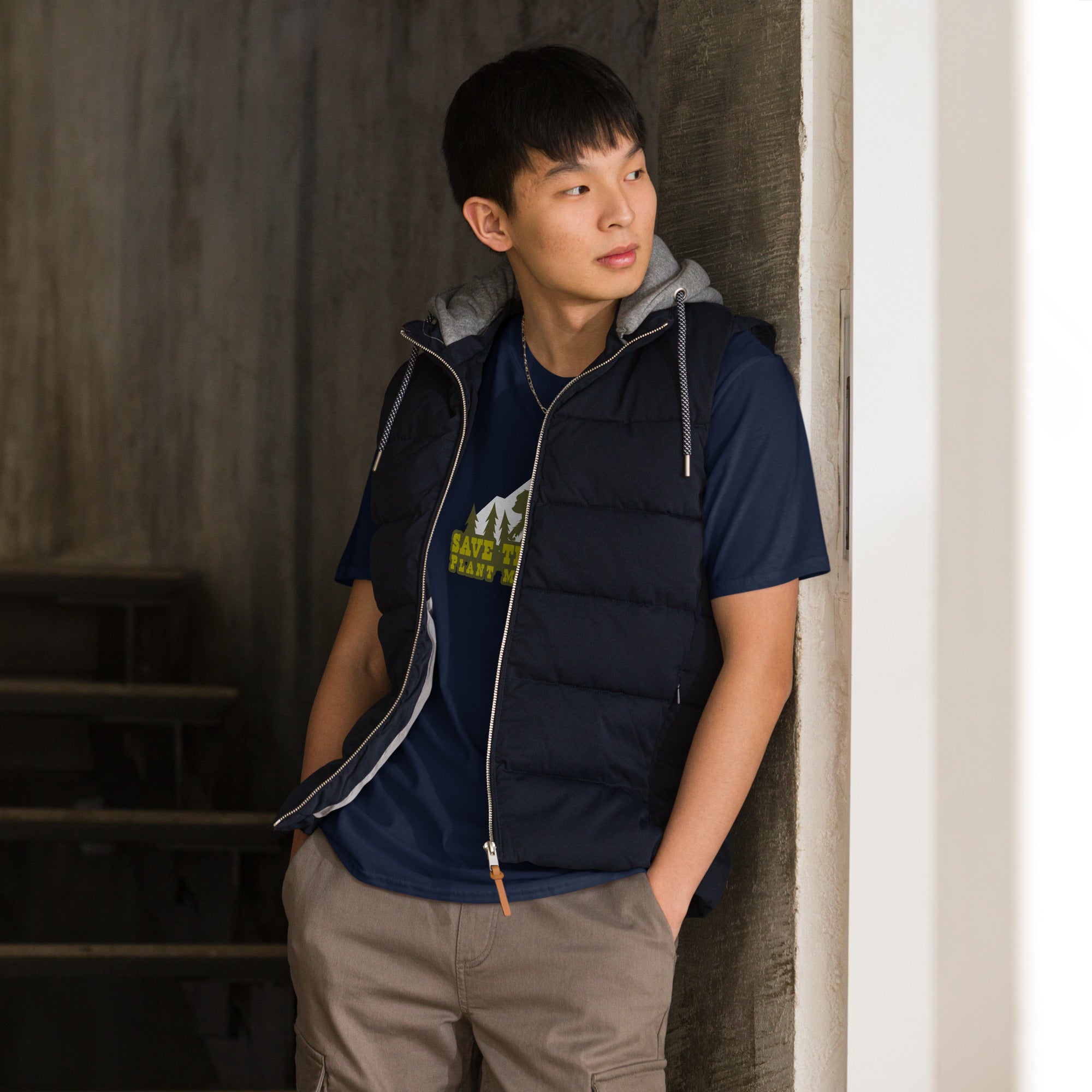 T-shirt softstyle en coton Save the Yetis Plant more Trees (face & dos)