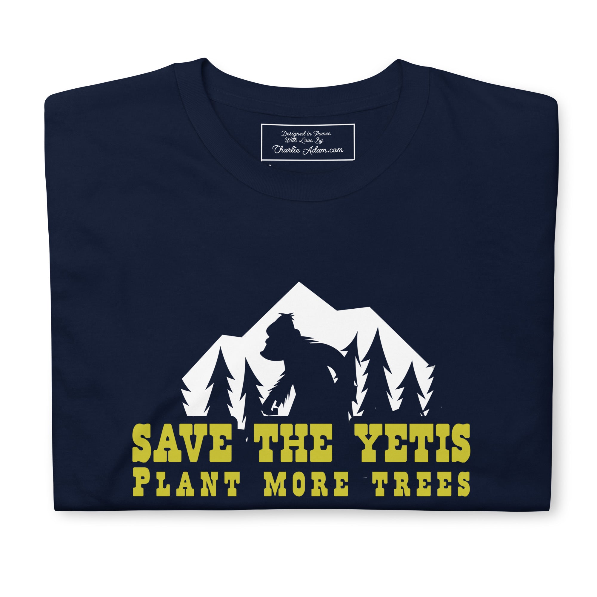 T-shirt softstyle en coton Save the Yetis Plant more Trees