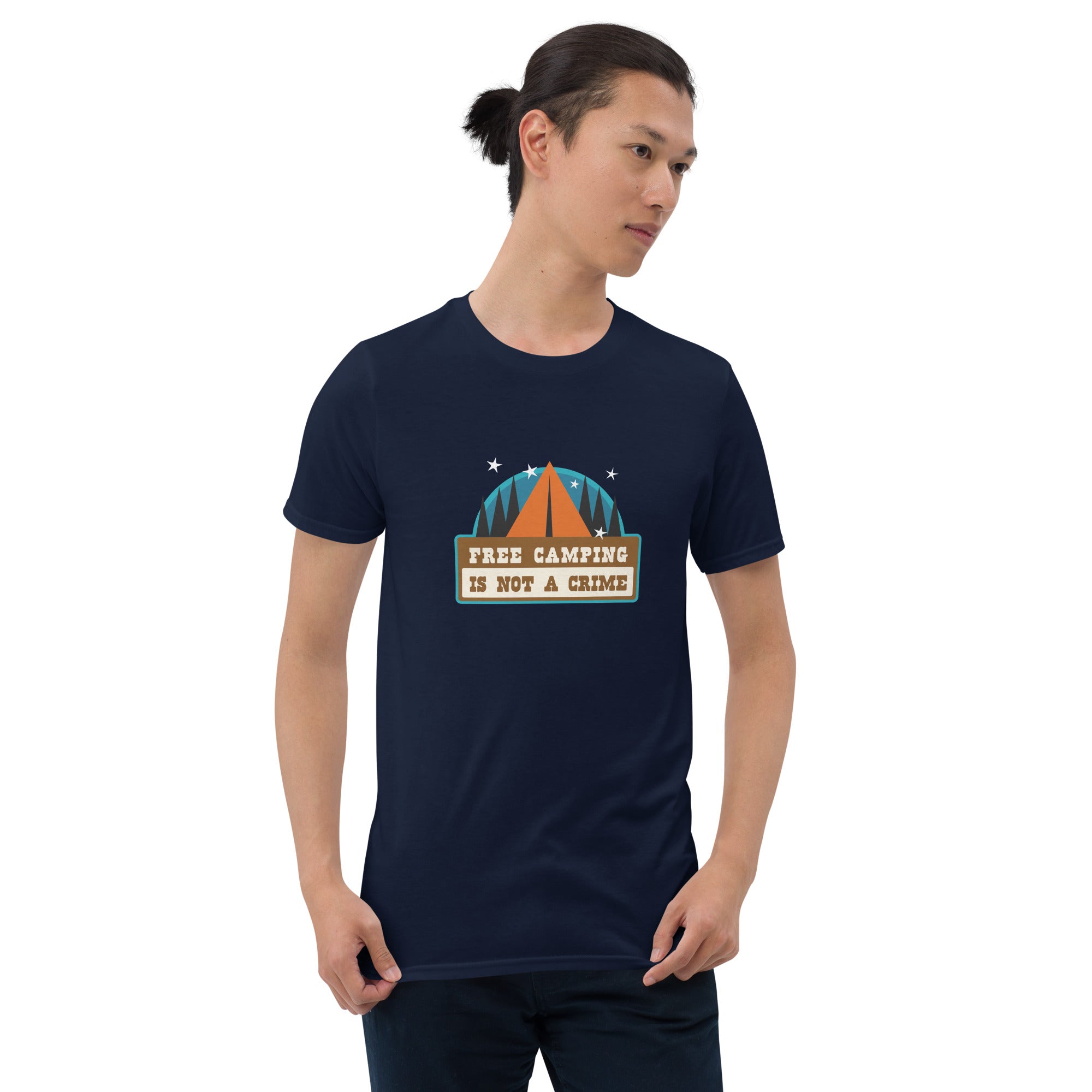 Softstyle Cotton T-Shirt Free camping is not a crime graphic