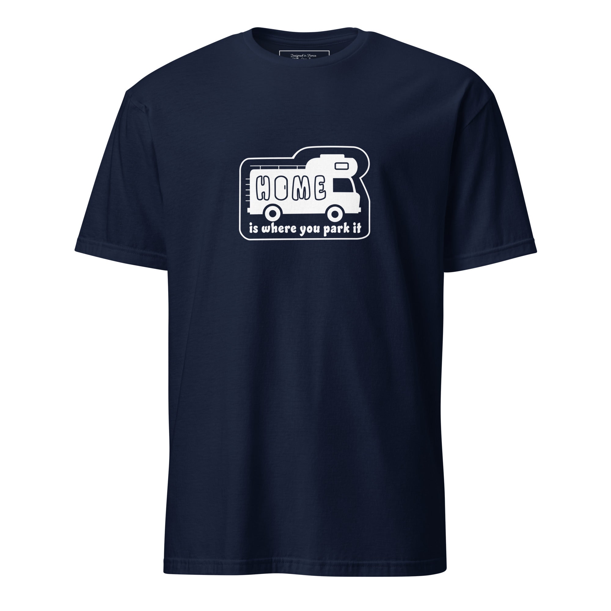 Softstyle Cotton T-Shirt White Camper Van Home is where you park it