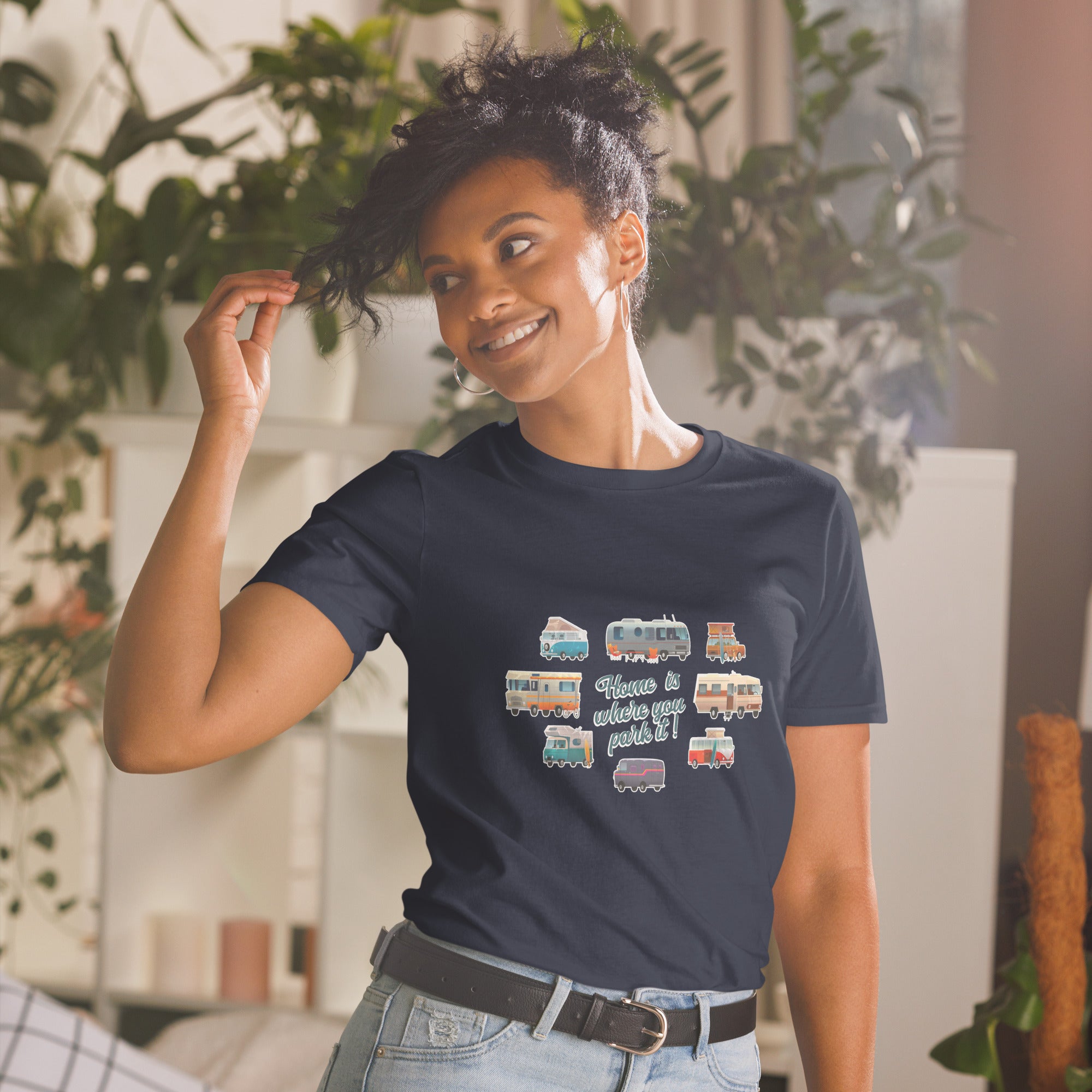 Softstyle Cotton T-Shirt Square Vintage Campers