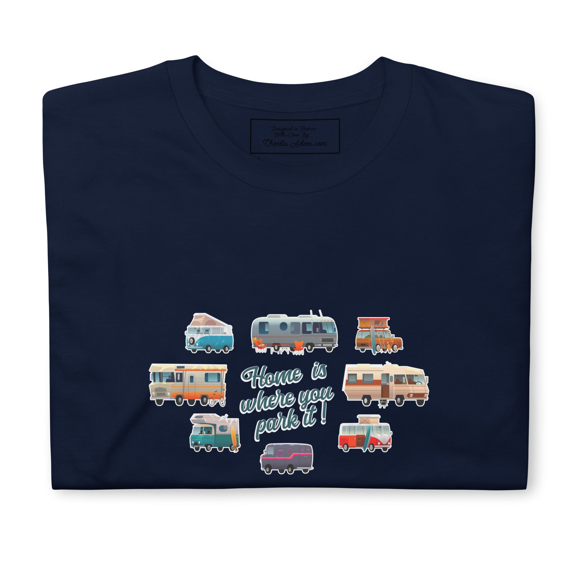 Softstyle Cotton T-Shirt Square Vintage Campers